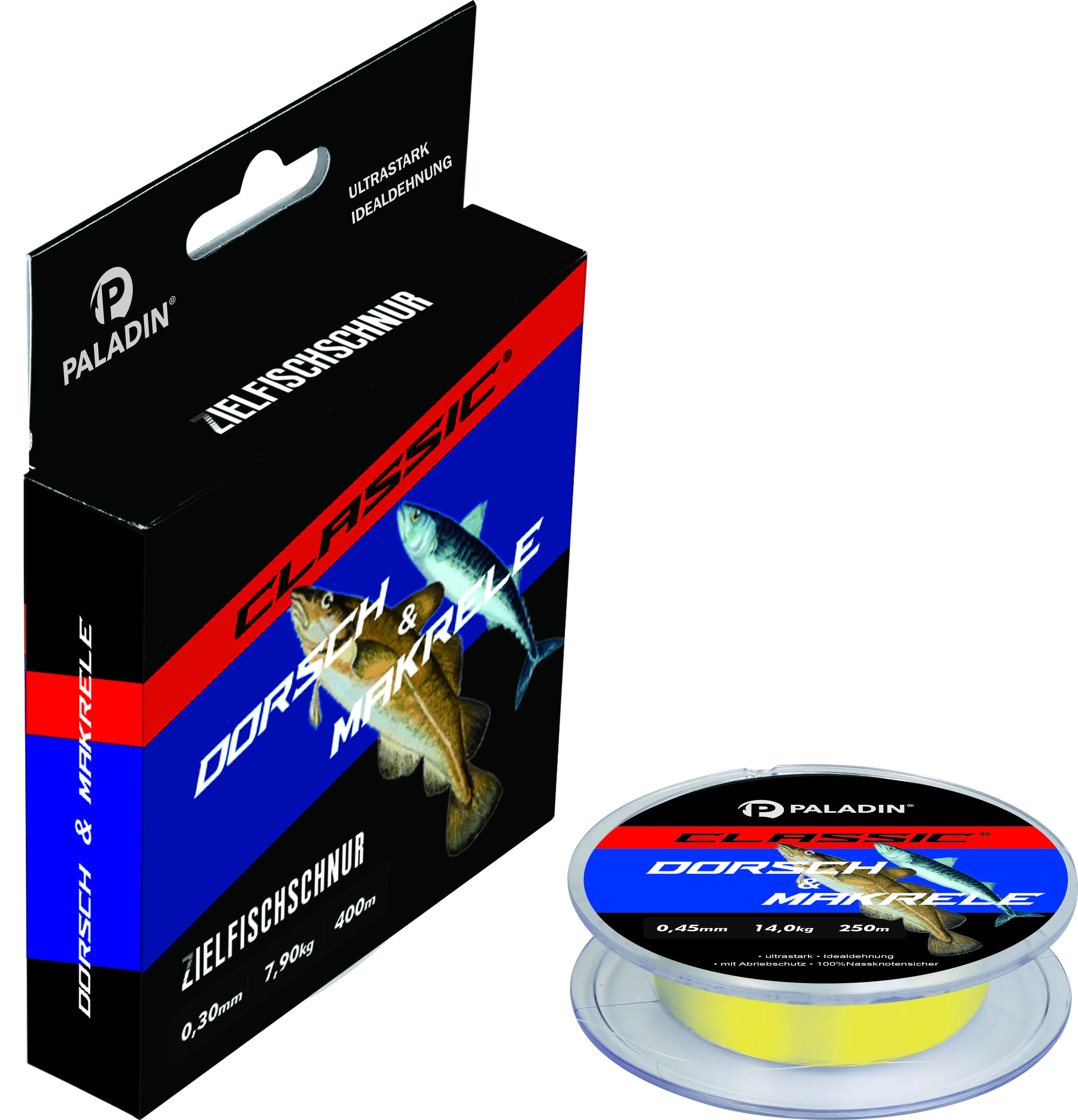 Paladin Angelschnur Dorsch 250 m 0,45 mm fluogelb