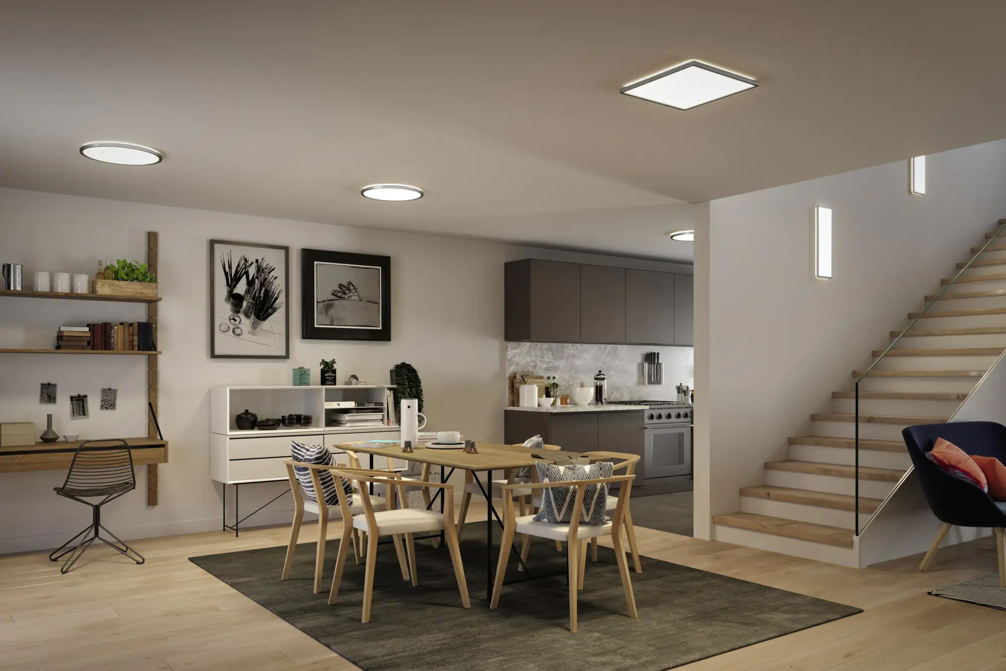 4000870710104_2825289 Paulmann LED Panel Atria Shine chrom-matt 58 x 20 cm neutralweiß dimmbar