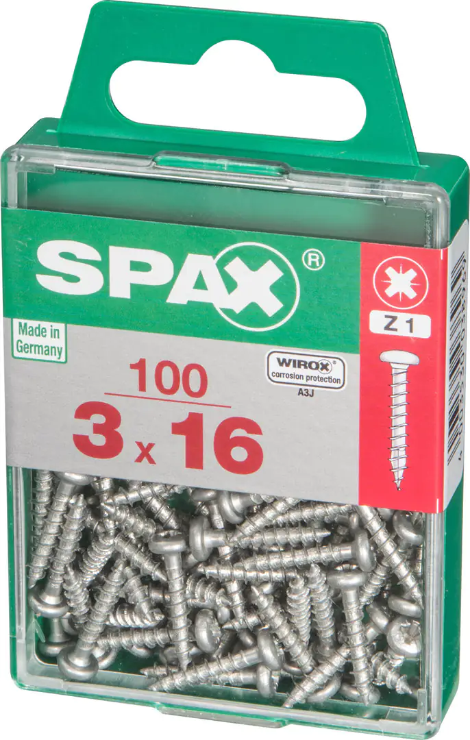 Spax Universalschrauben 3.0 x 16 mm TX 10 Rundkopf - 100 Stk.