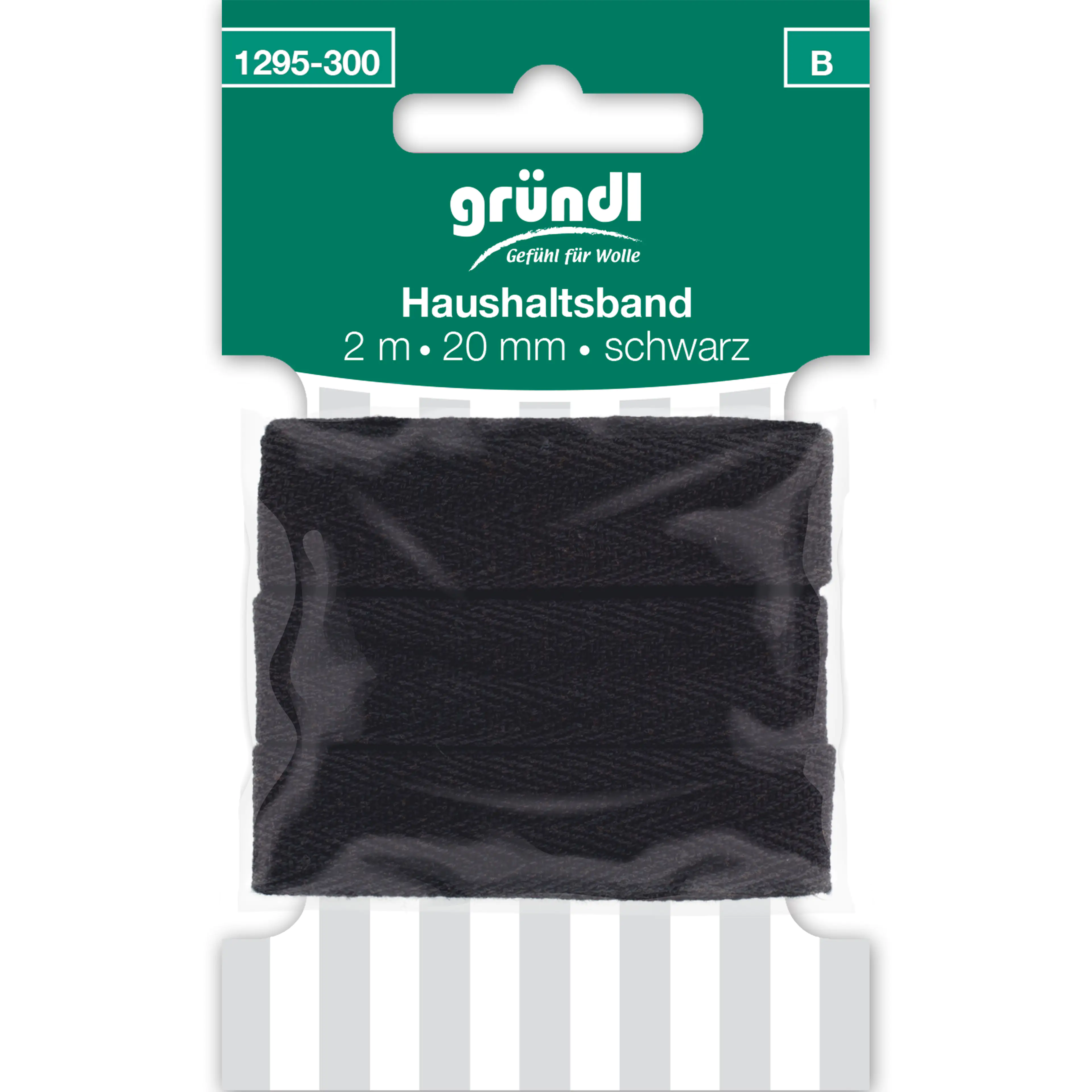 Gründl Haushaltsband 20 mm x 2 m schwarz