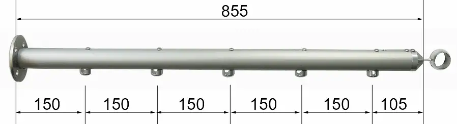 Treba B53 AluTec Geländerstab Aluminium eloxiert