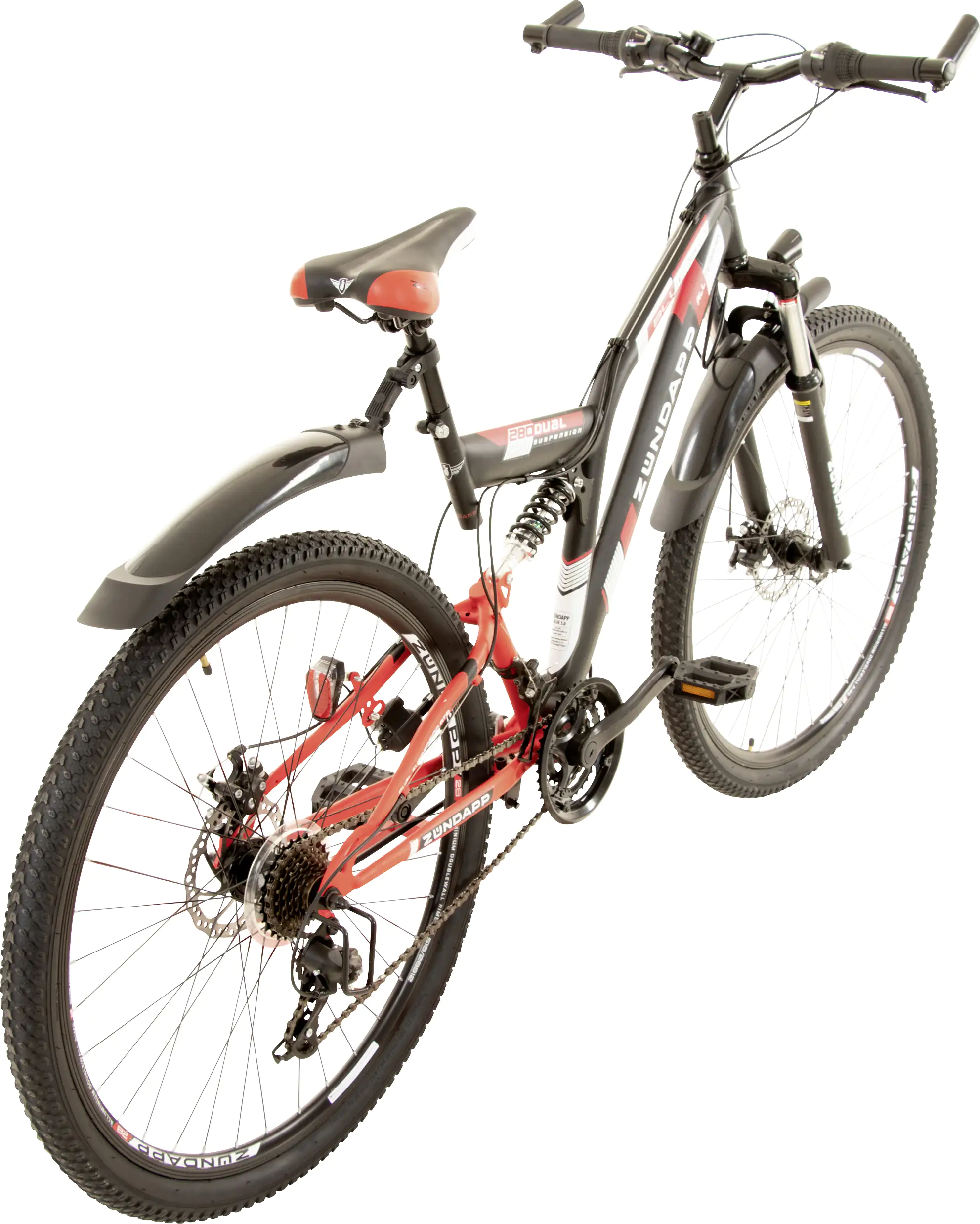 Zündapp Mountainbike Blue 5.0 MTB Fully 28 Zoll RH 48cm 21-Gang schwarz rot