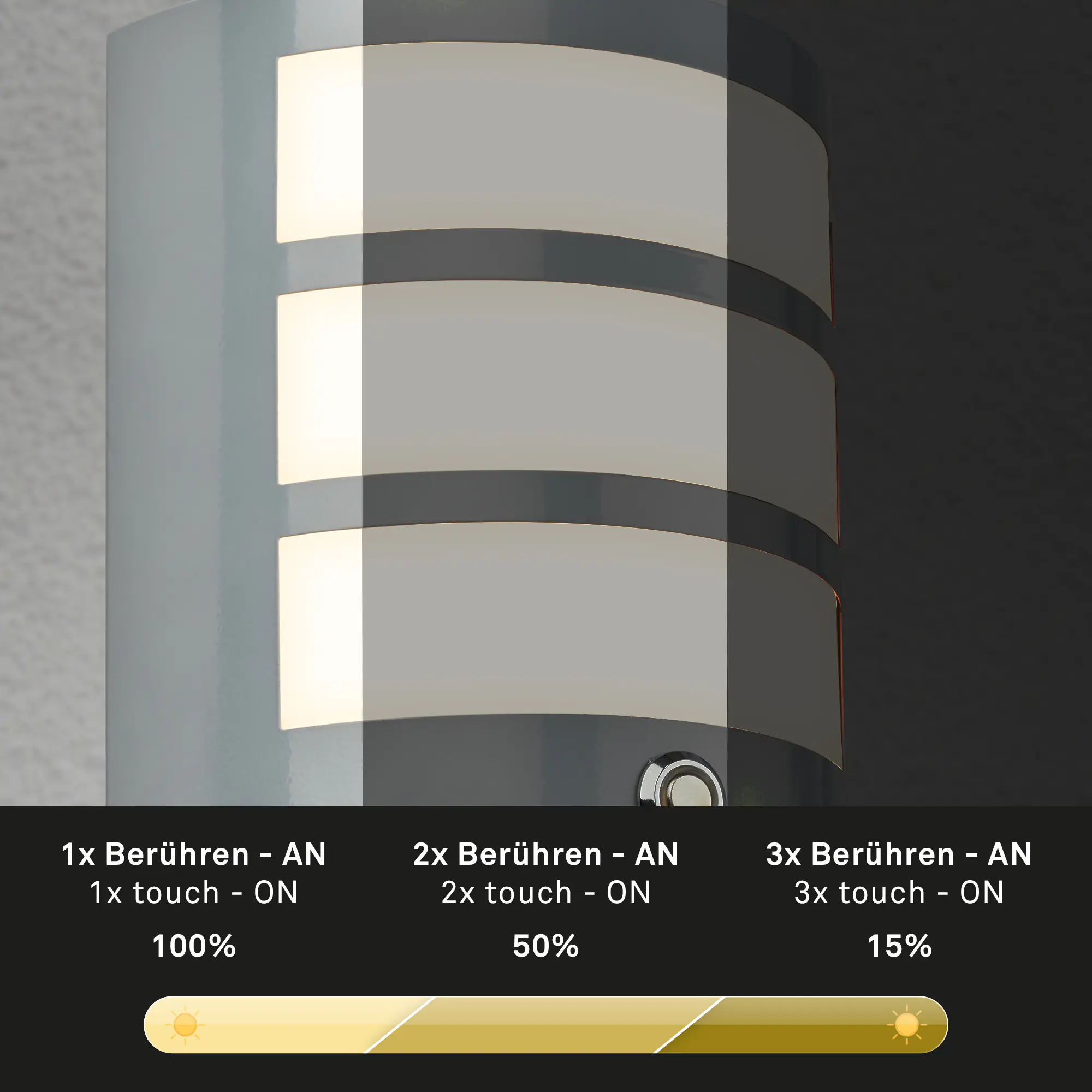 Briloner LED Akku-Außenwandleuchte 5,8W weiß Bewegungssensor warmweiß Briloner LED Akku-Außenwandleuchte 5,8W weiß Bewegungssensor warmweiß