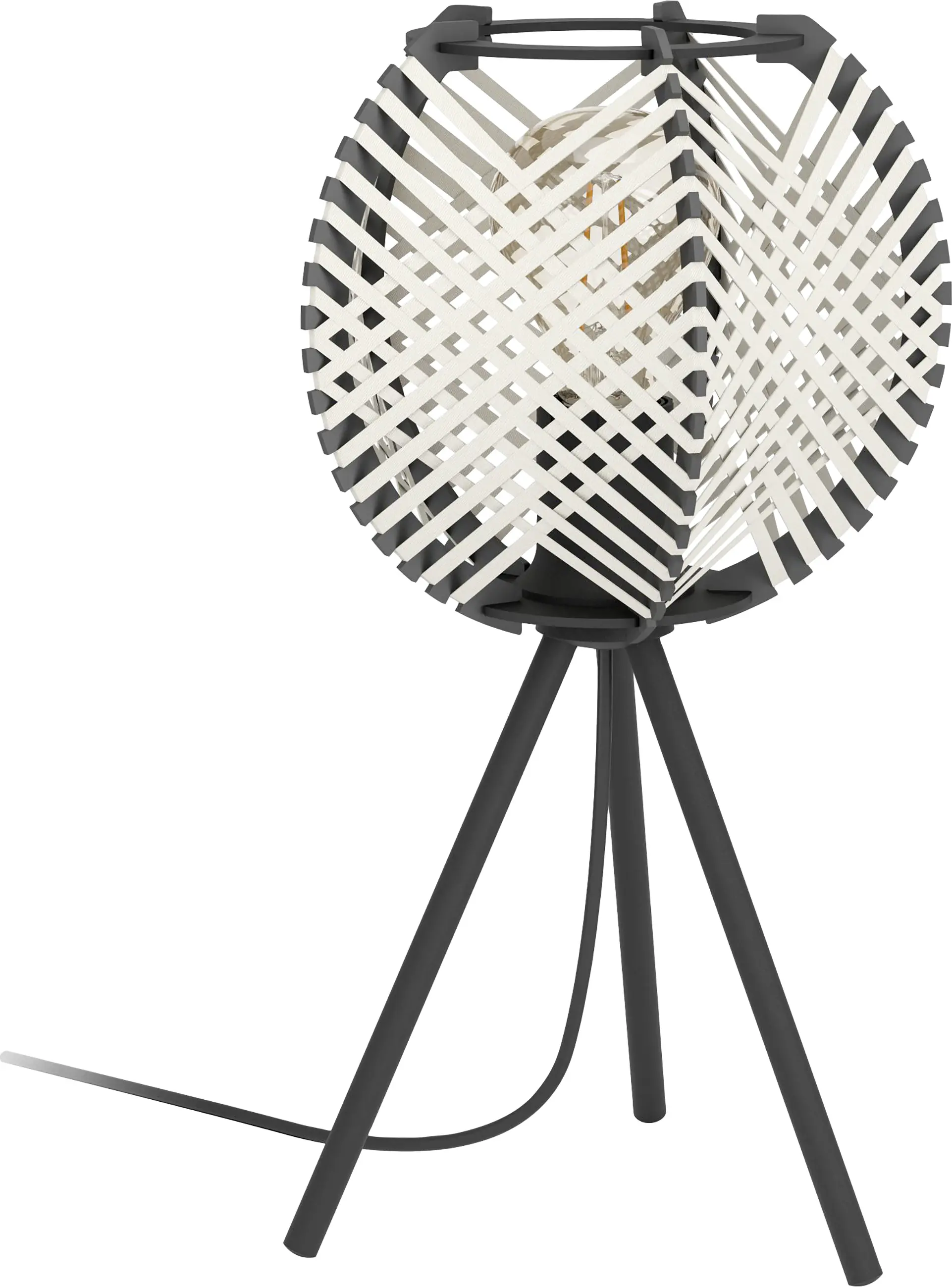 Eglo Tischleuchte Waverton schwarz 40 x 22 cm E27