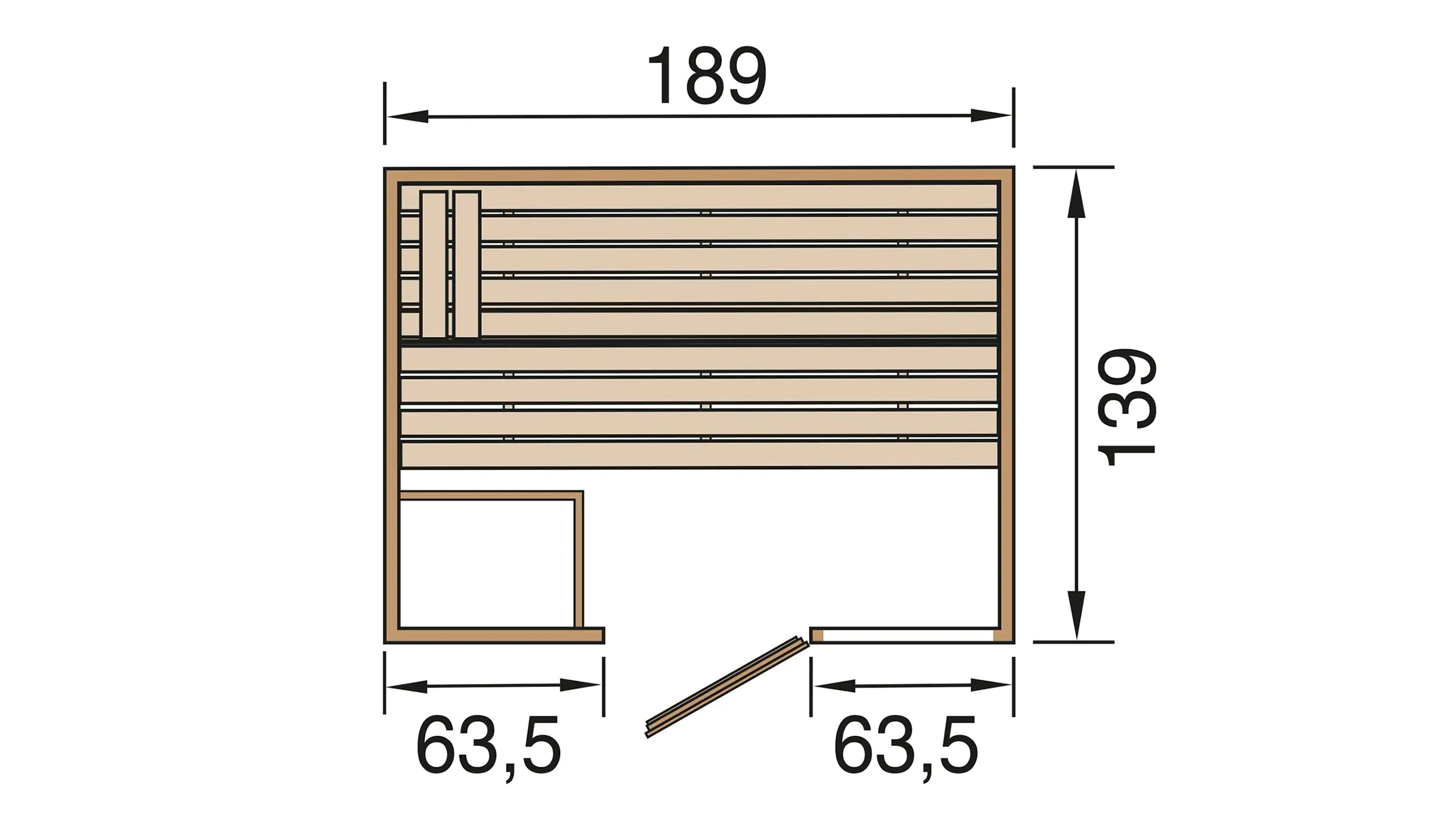 Weka Massivholzsauna Valida 2 mit Sicherheitsglastür und Fenster Weka Massivholzsauna Valida 2 mit Sicherheitsglastür und Fenster