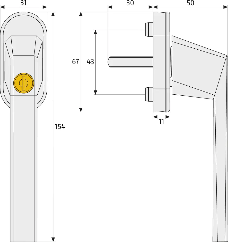Abus Fenstergriff FG 110 braun Abus Fenstergriff FG 110 braun