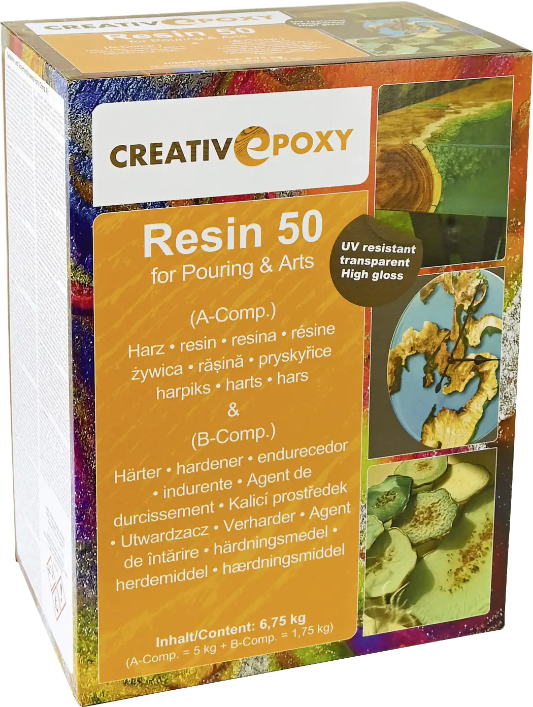 Gießharz 50 Epoxid A+B 6,75 kg MV 100:35 Gew, TZ 4 h, VH 50 mm Gießharz 50 Epoxid A+B 6,75 kg MV 100:35 Gew, TZ 4 h, VH 50 mm