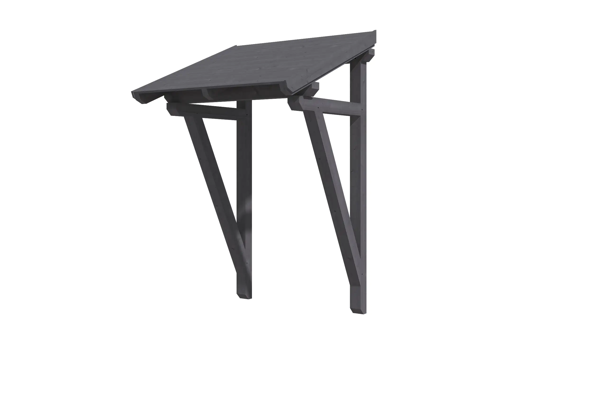 SKAN HOLZ Vordach Potsdam Typ 2 176 x 156 cm, lasiert in Schiefergrau