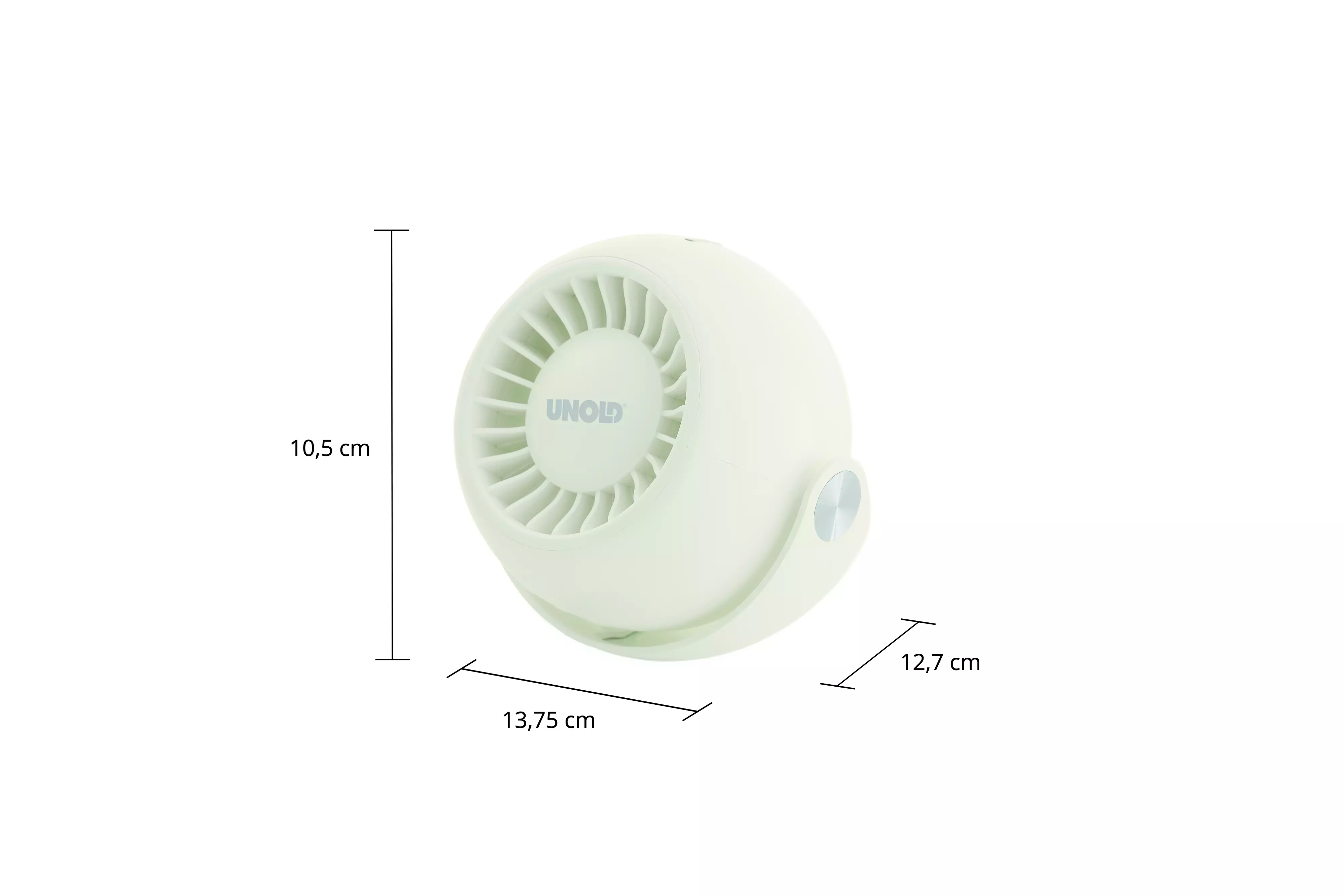 Unold Akku-Ventilator Breezy Bowl Ø 9 cm 6 W 3 Stufen creme