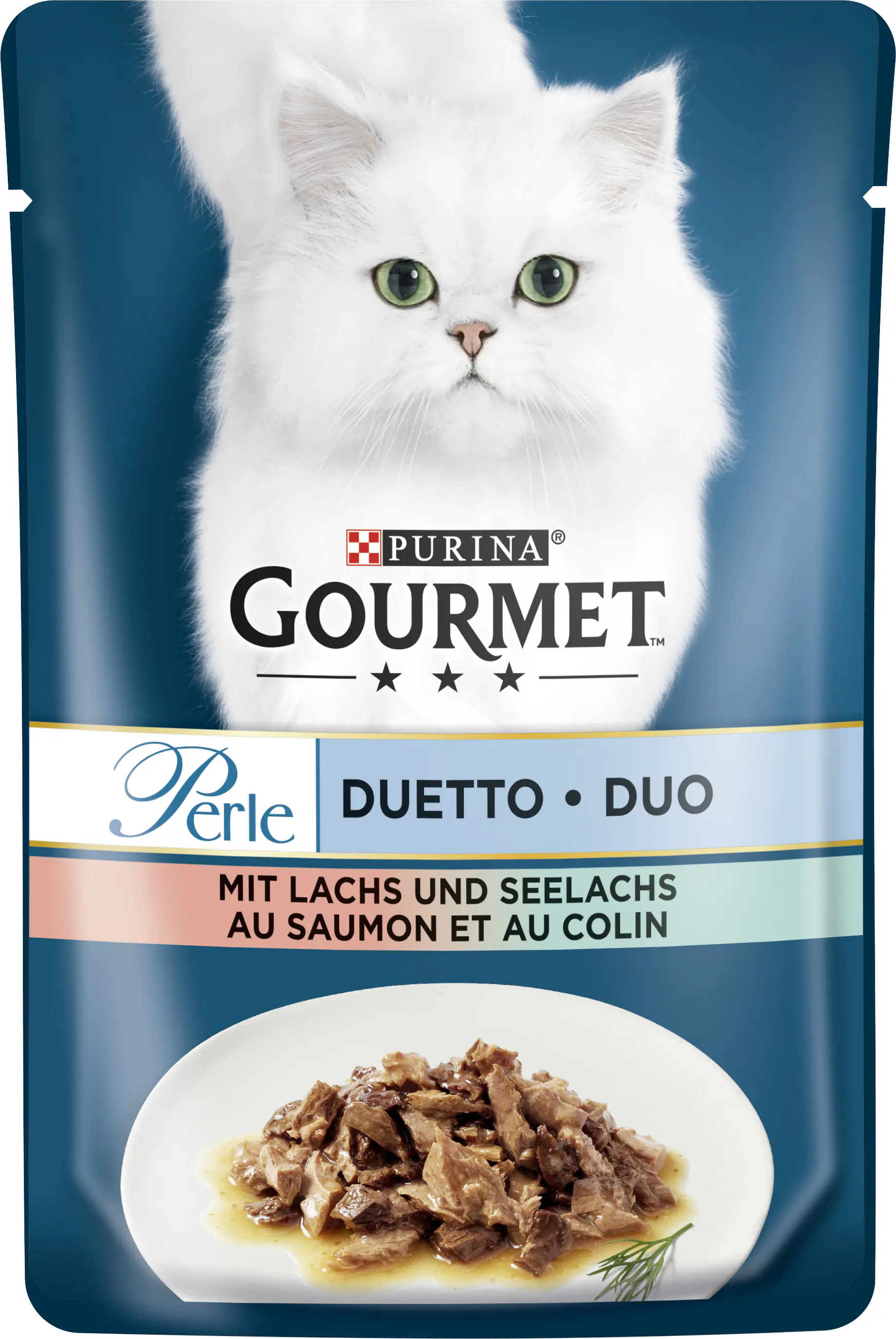 Gourmet Perle Duetto mit Lachs & Seelachs 85 g