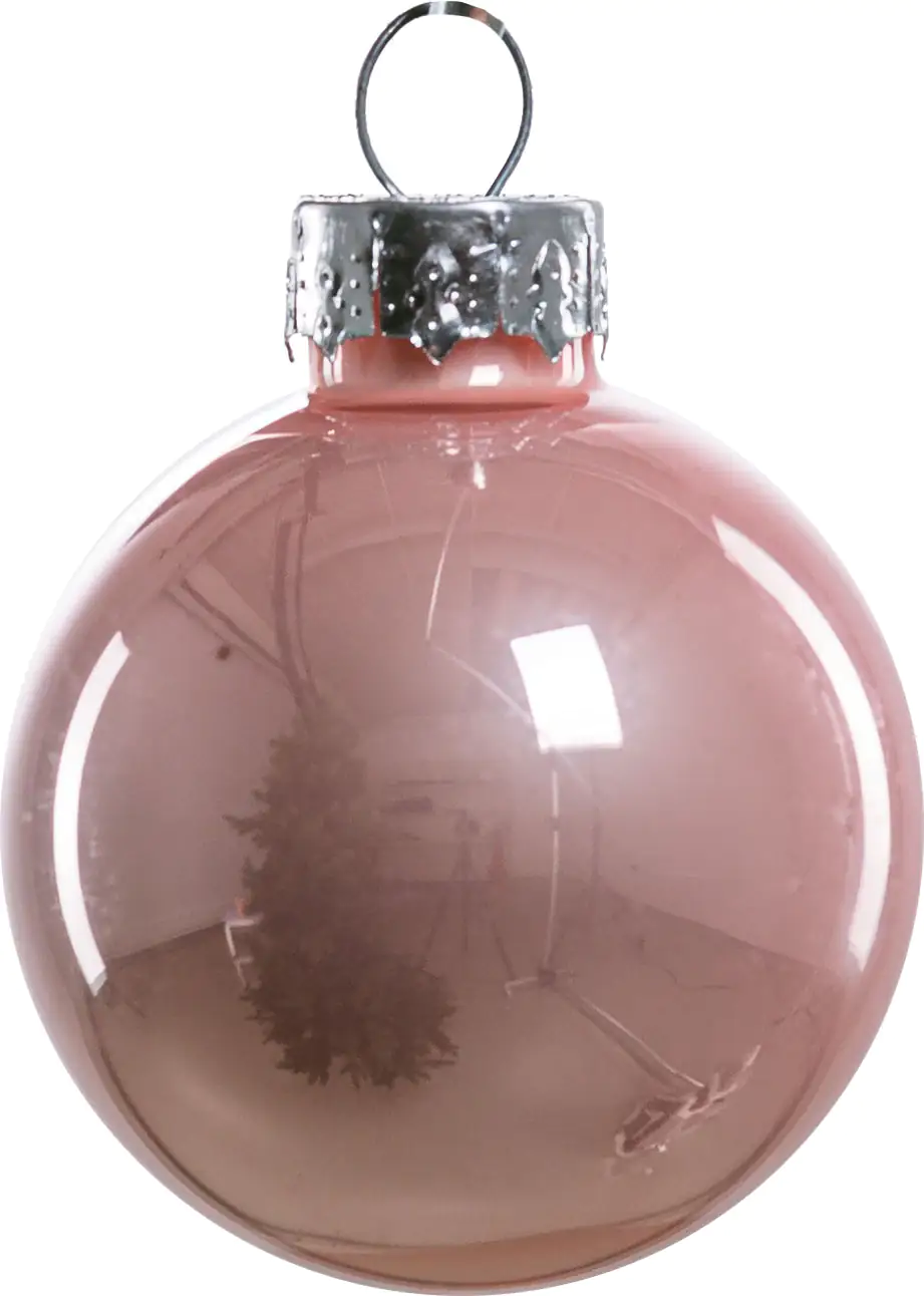 2076601546054_02 TrendLine Weihnachtskugeln aus Glas Ø 3,5 cm puderrosa 16 Stück
