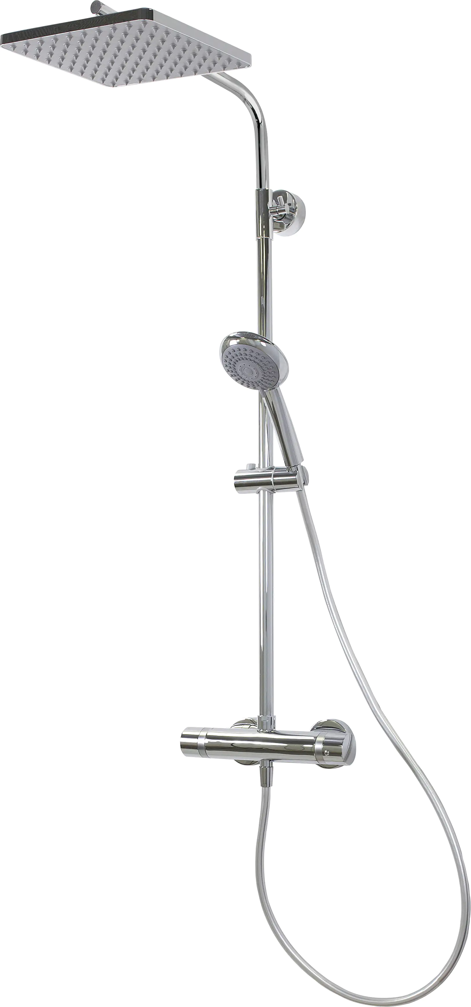 Breuer Duschsäule Aquamaxx 310 Thermostat Thermostat, verchromt, Kopfbrause eckig