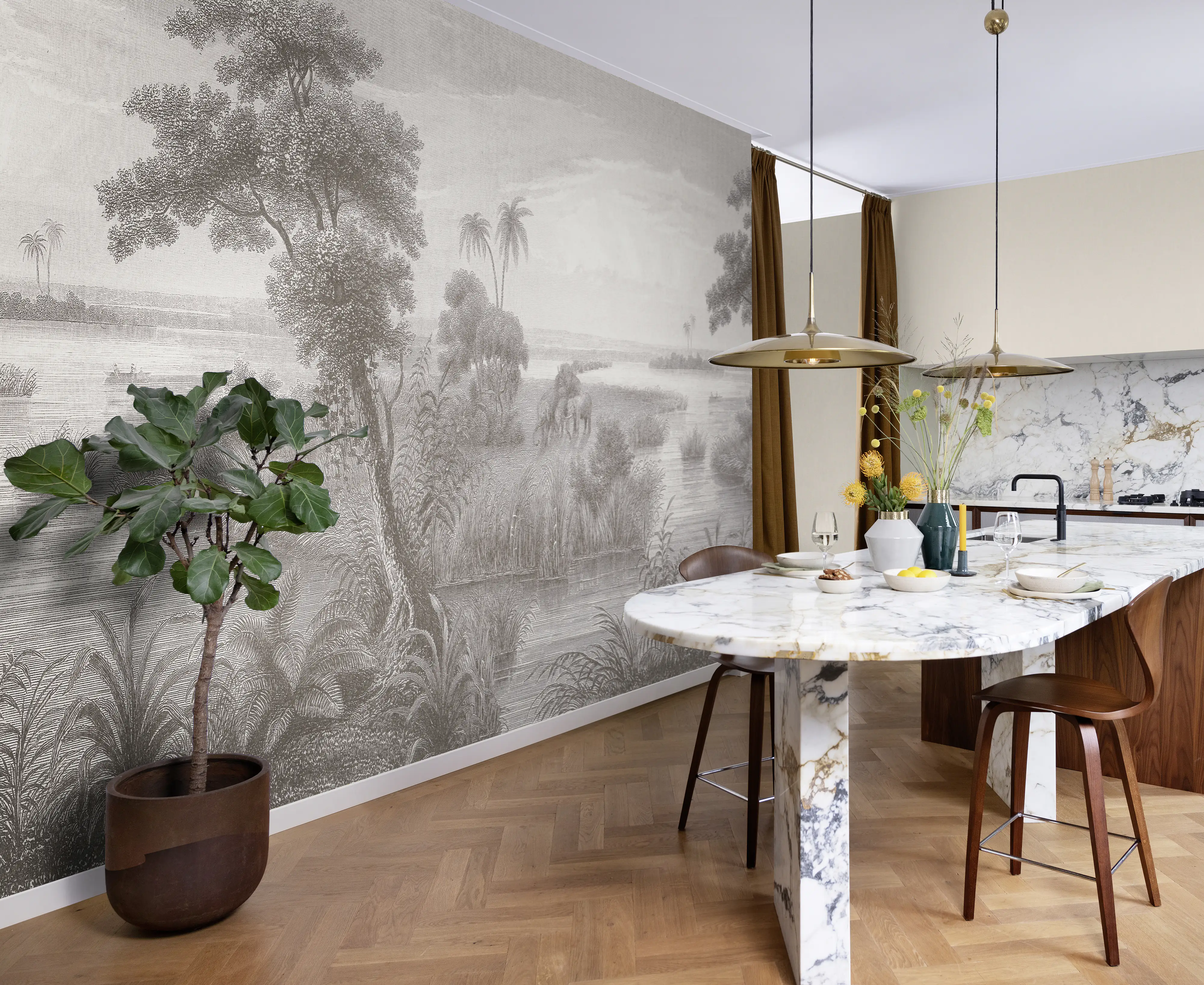 Rasch Vlies Fototapete 556155 Braun-Hellbraun Muster & Motive 3 m x 4,24 m