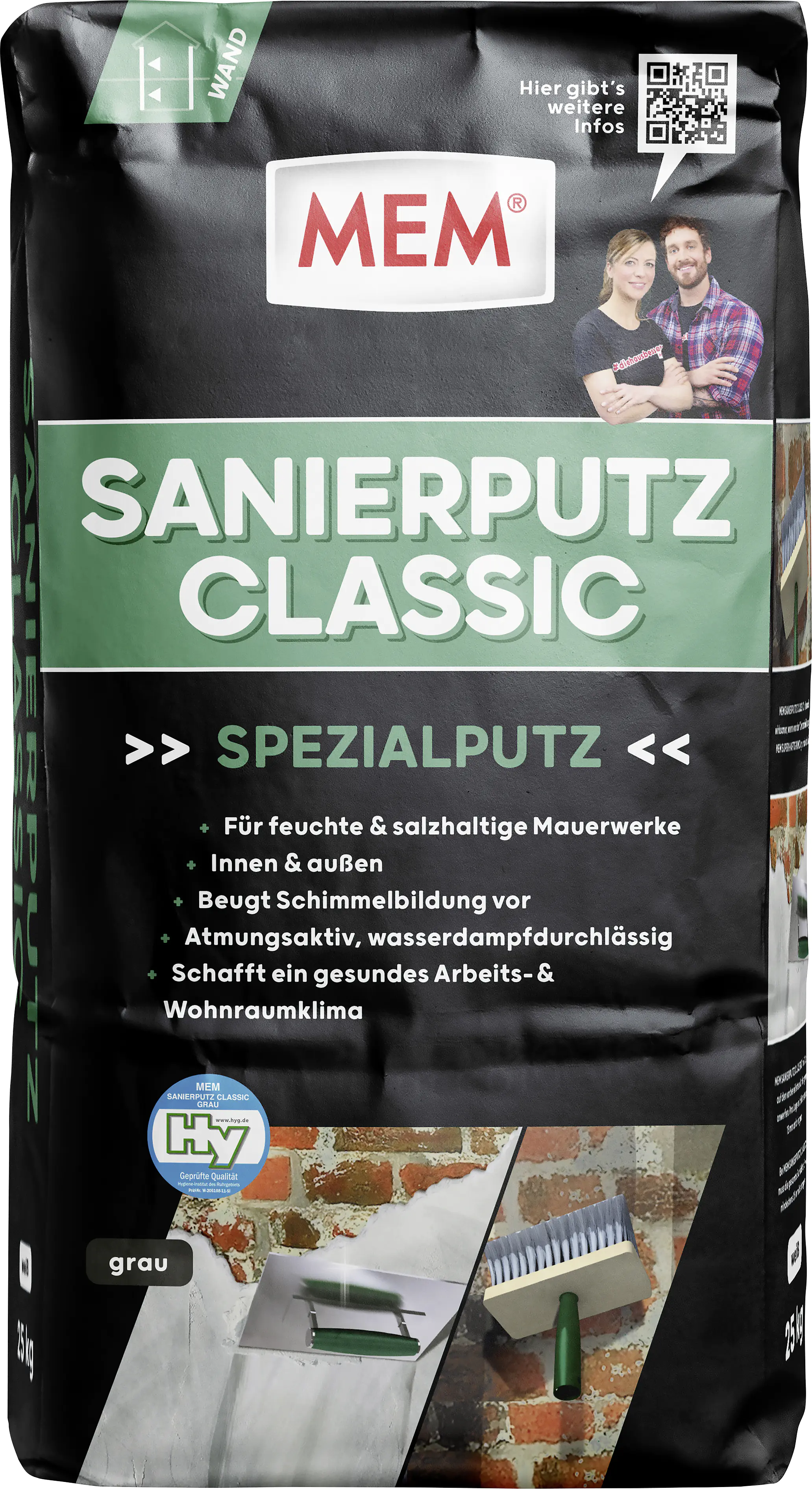 MEM Sanierputz Classic 25 kg grau MEM Sanierputz Classic 25 kg grau