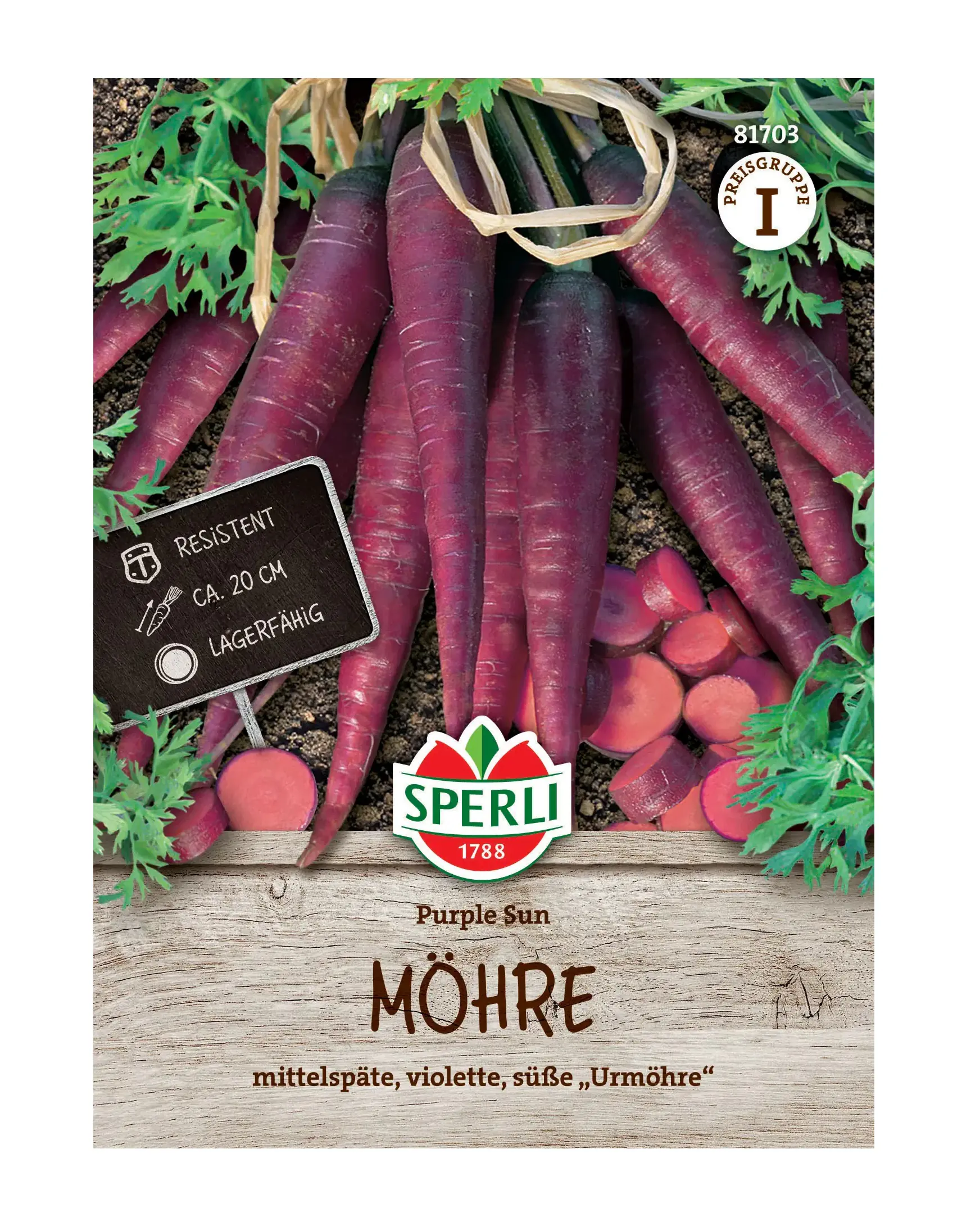 Sperli Saatgut Möhren Purple Sun F1 für ca. 1,5 – 2,1 m²