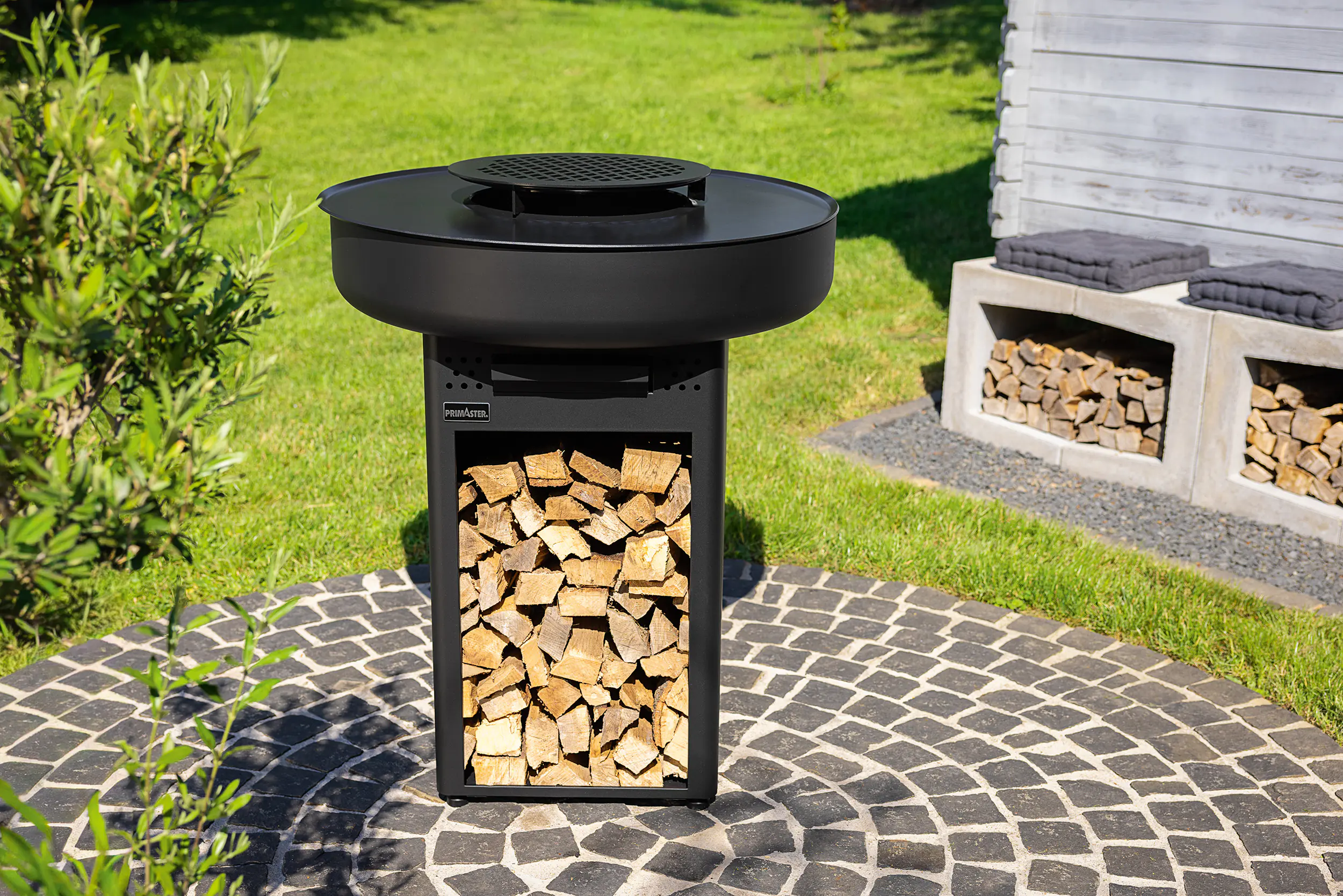 Primaster Holzkohlegrill Brooksdale Grillfläche: Ø 83 cm