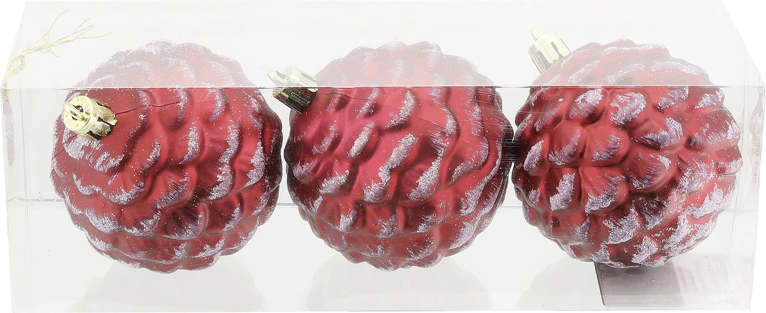 Weihnachtskugeln aus Kunststoff Ø 7 cm rot 3 Stück