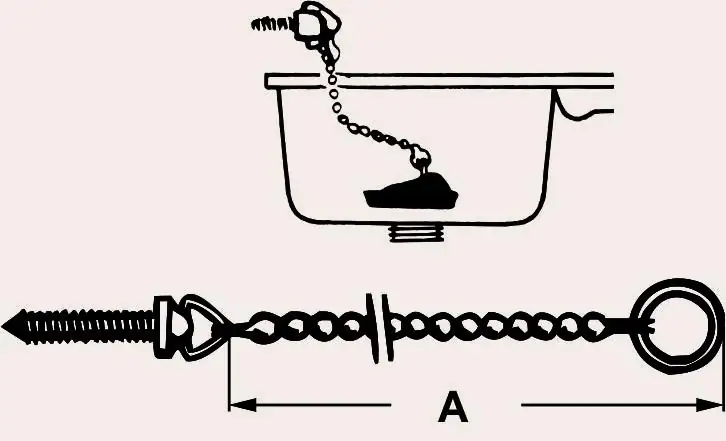 Cornat Ventilkette 50 cm mit Gewindeschraube M5 x 30 mm