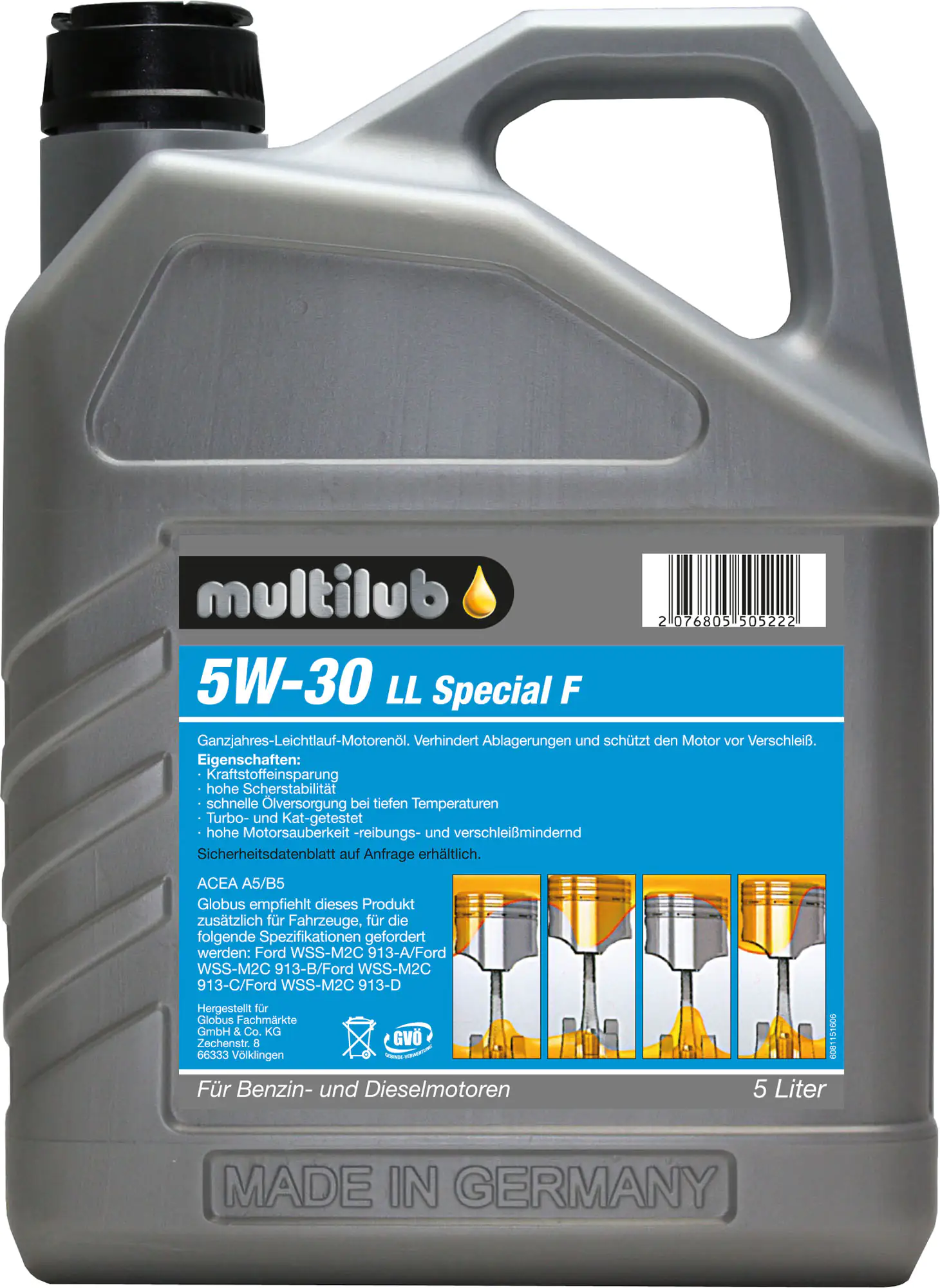 Multilub Motoröl 5W-30LL Special F 5L Multilub Motoröl 5W-30LL Special F 5L