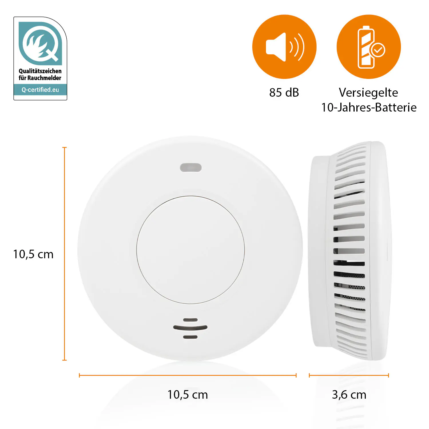 Smartware Rauchmelder FSM-12001 weiß 10 Jahres Batterie