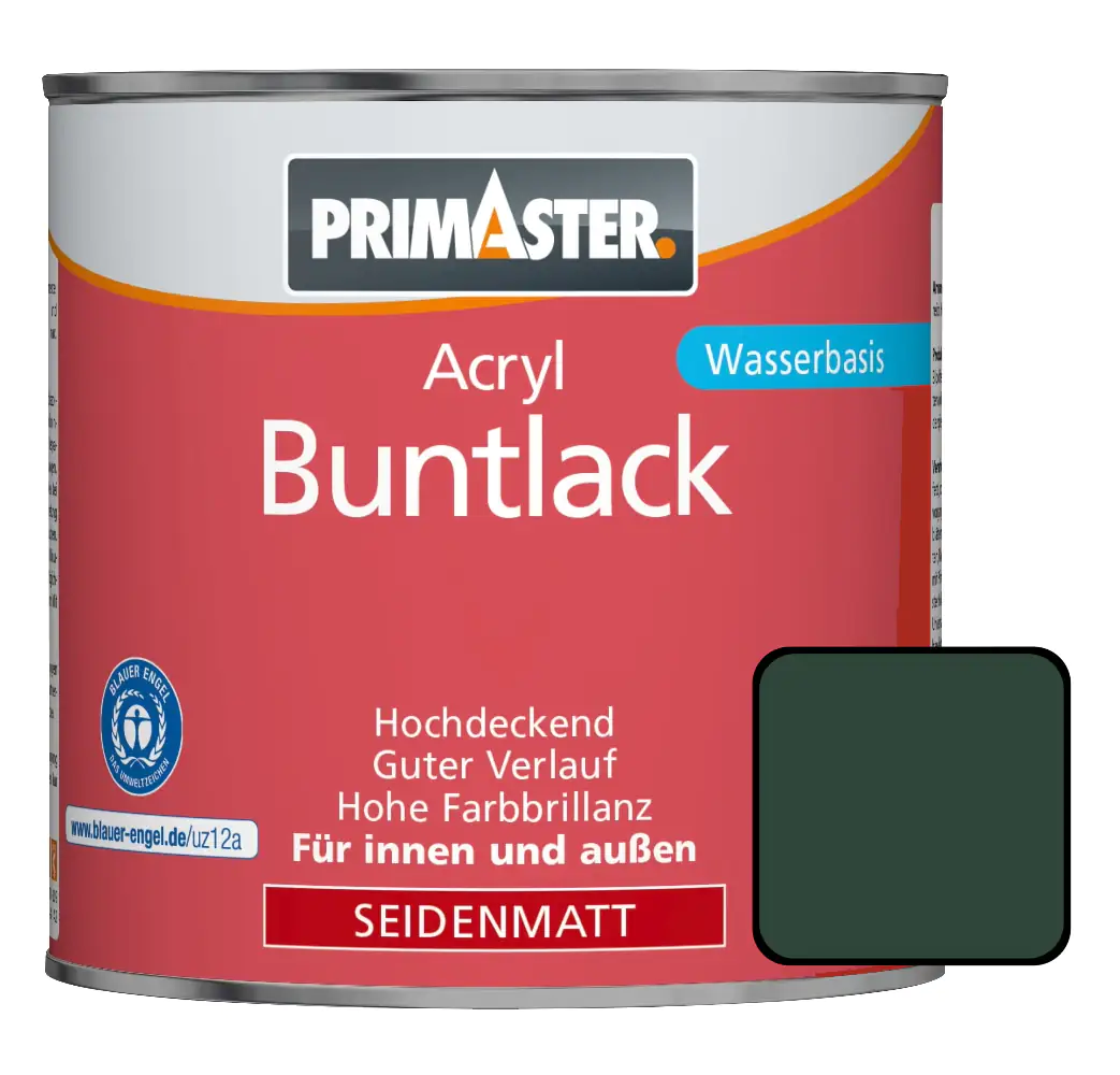 Primaster Acryl Buntlack RAL 6005 750 ml moosgrün seidenmatt Primaster Acryl Buntlack RAL 6005 750 ml moosgrün seidenmatt