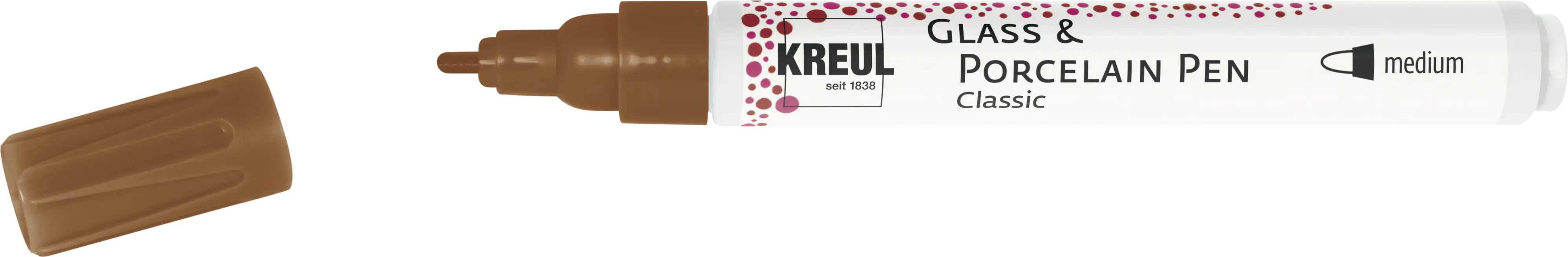 Kreul Glass & Porcelain Pen Classic cognac 2 - 4 mm