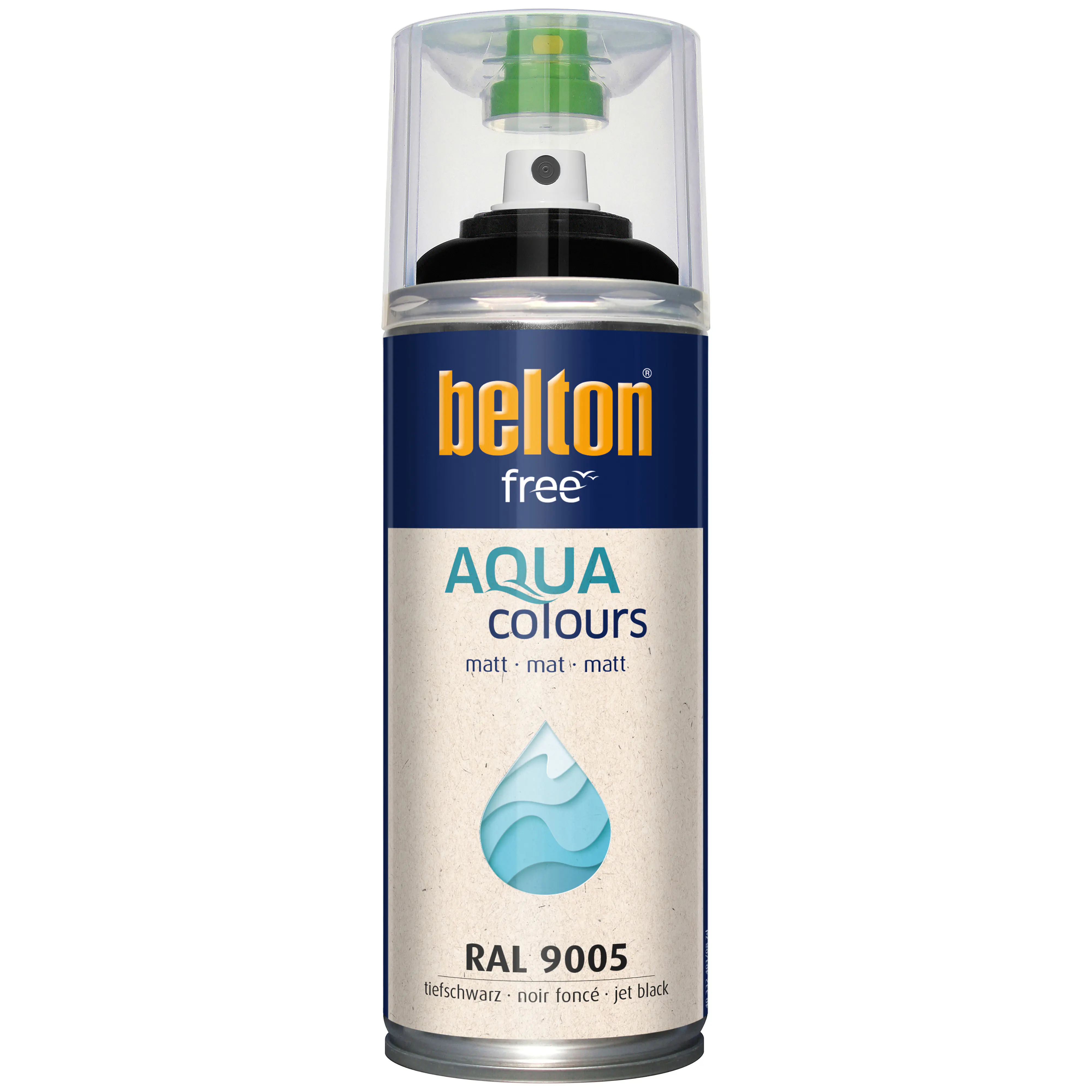 belton free Lackspray AQUAcolours 400 ml tiefschwarz matt