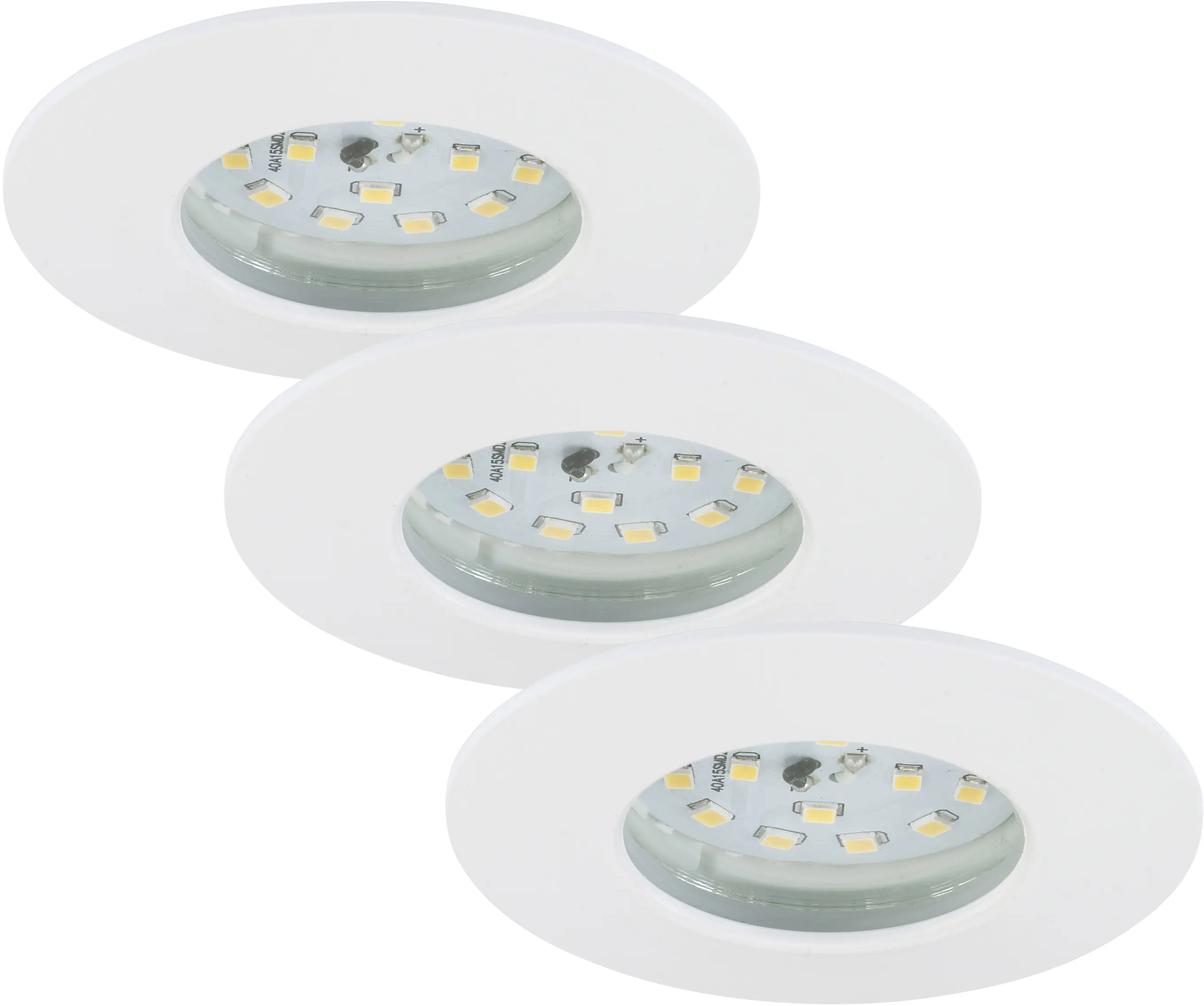 Briloner 3er Set LED Einbauleuchten Attach weiß Ø 7,5 cm