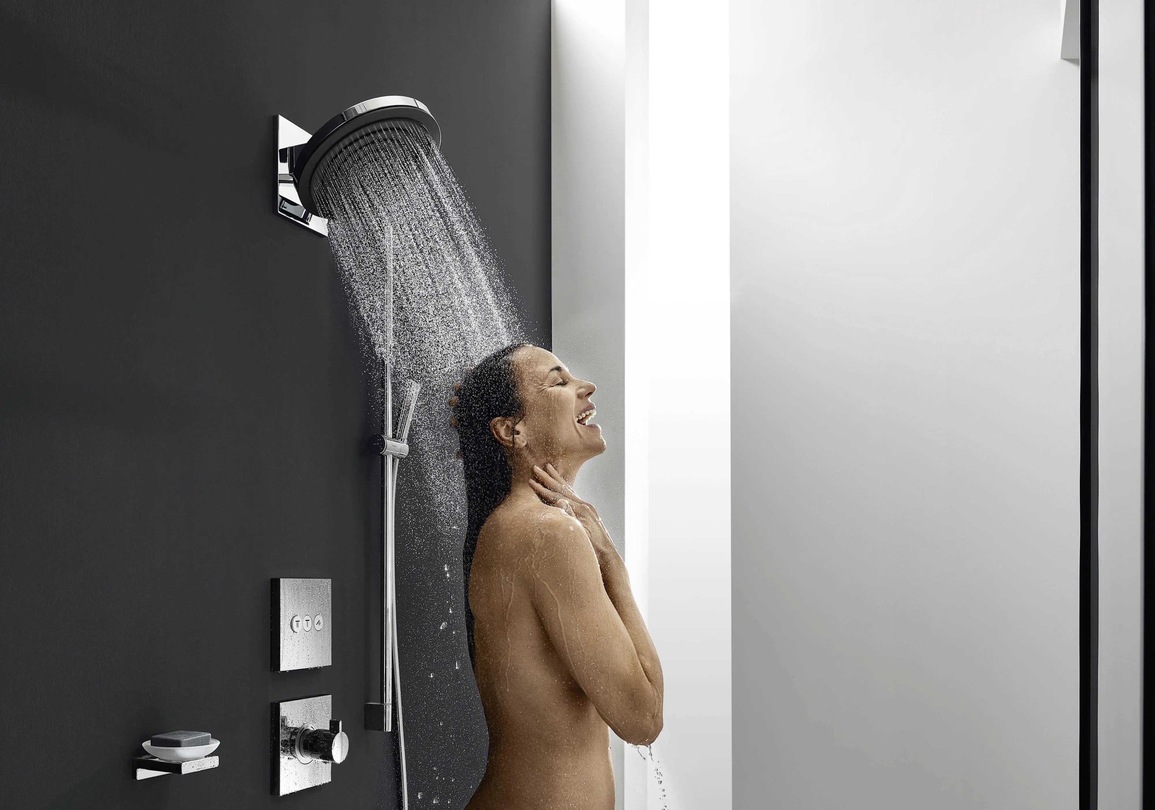 Hansgrohe Brausegarnitur 3 Strahlarten Pulyify Select S EcoSmart 96 cm chrom
