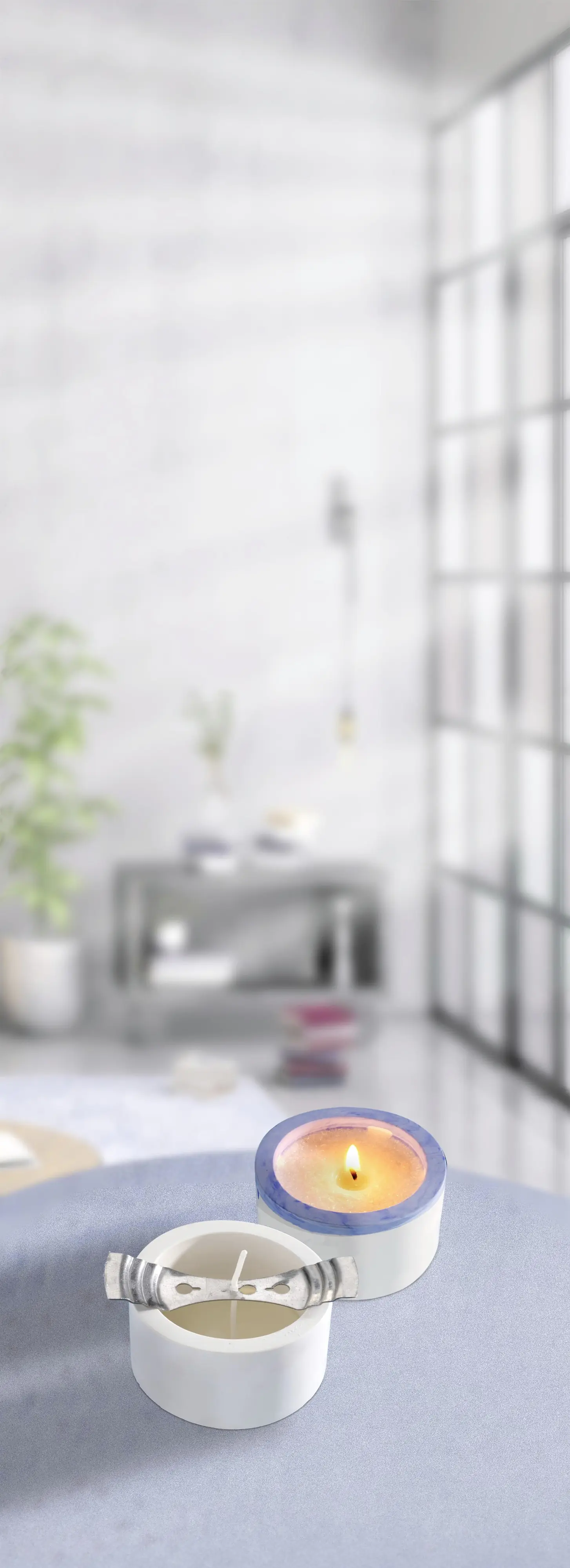 Glorex Dochthalter für Kerzenherstellung 10 cm silber