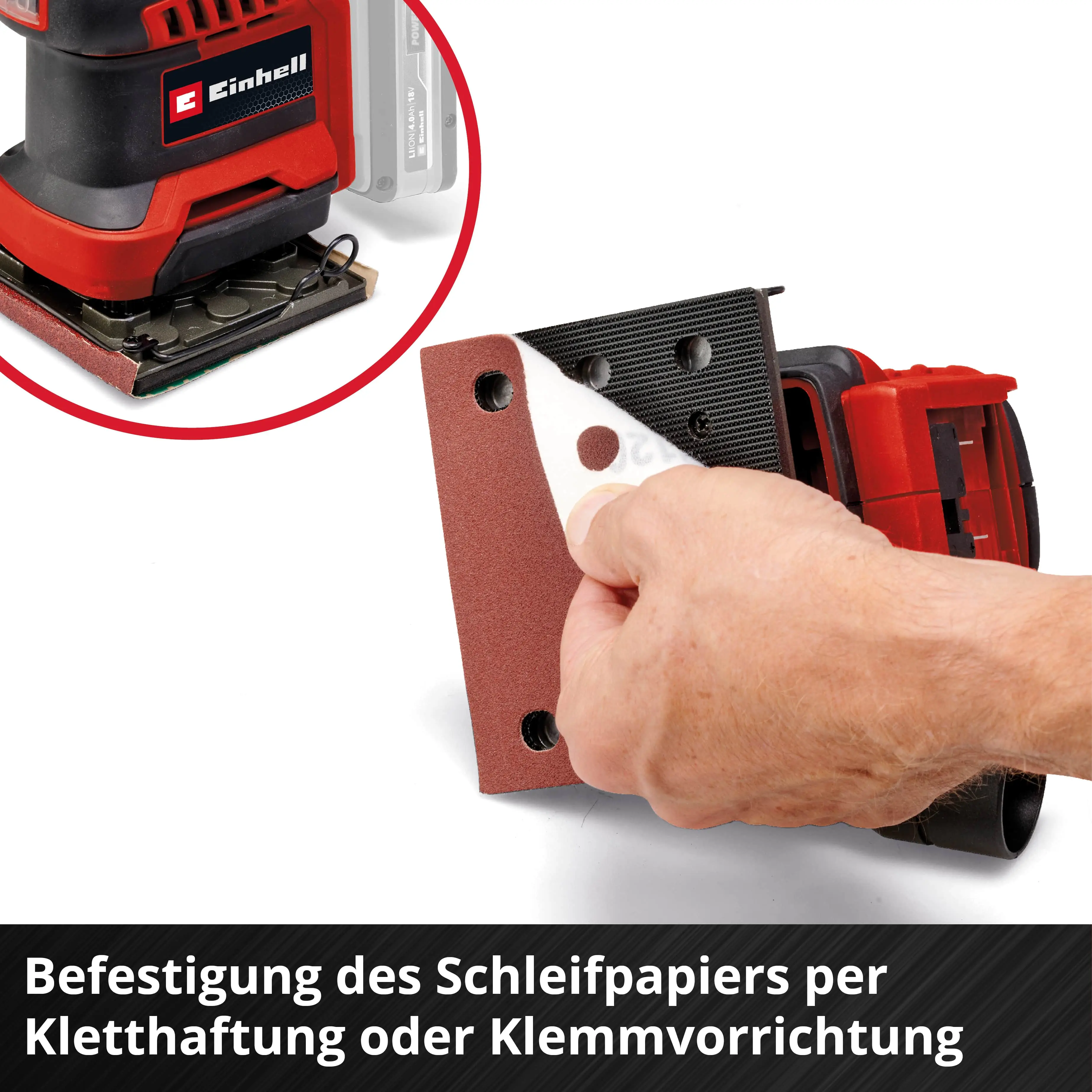 Einhell Expert Akku-Faustschleifer TE-OS 18/113 3X  Li Solo Einhell Expert Akku-Faustschleifer TE-OS 18/113 3X  Li Solo