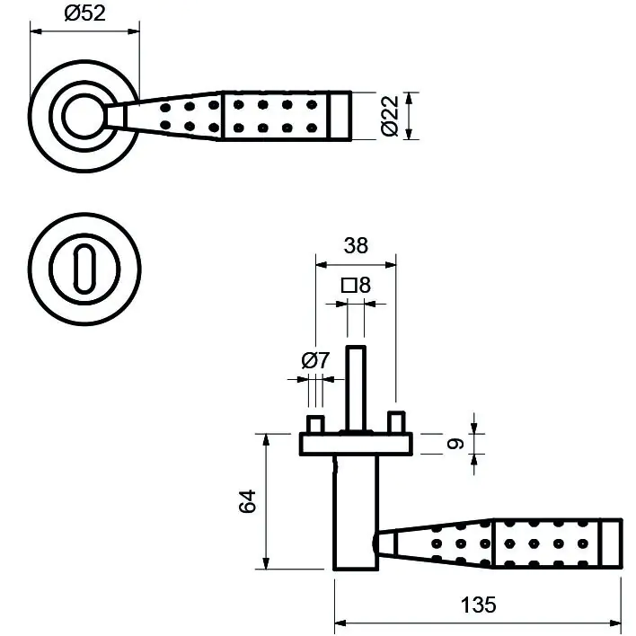 Alpertec Rosettengarnitur Solid 5