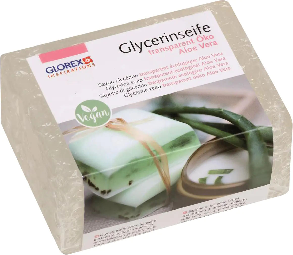 7610877457123 Glorex Glycerin-Seife Öko mit Aloe Vera transparent 500 g