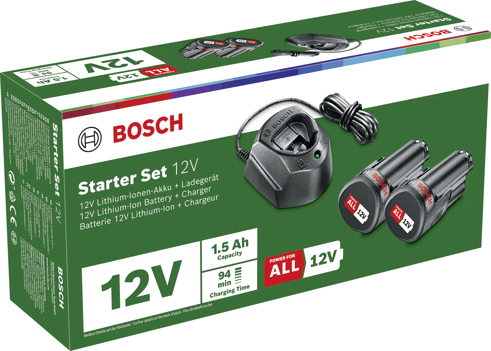 Bosch Starter-Set Akku 12 V, 1,5 Ah