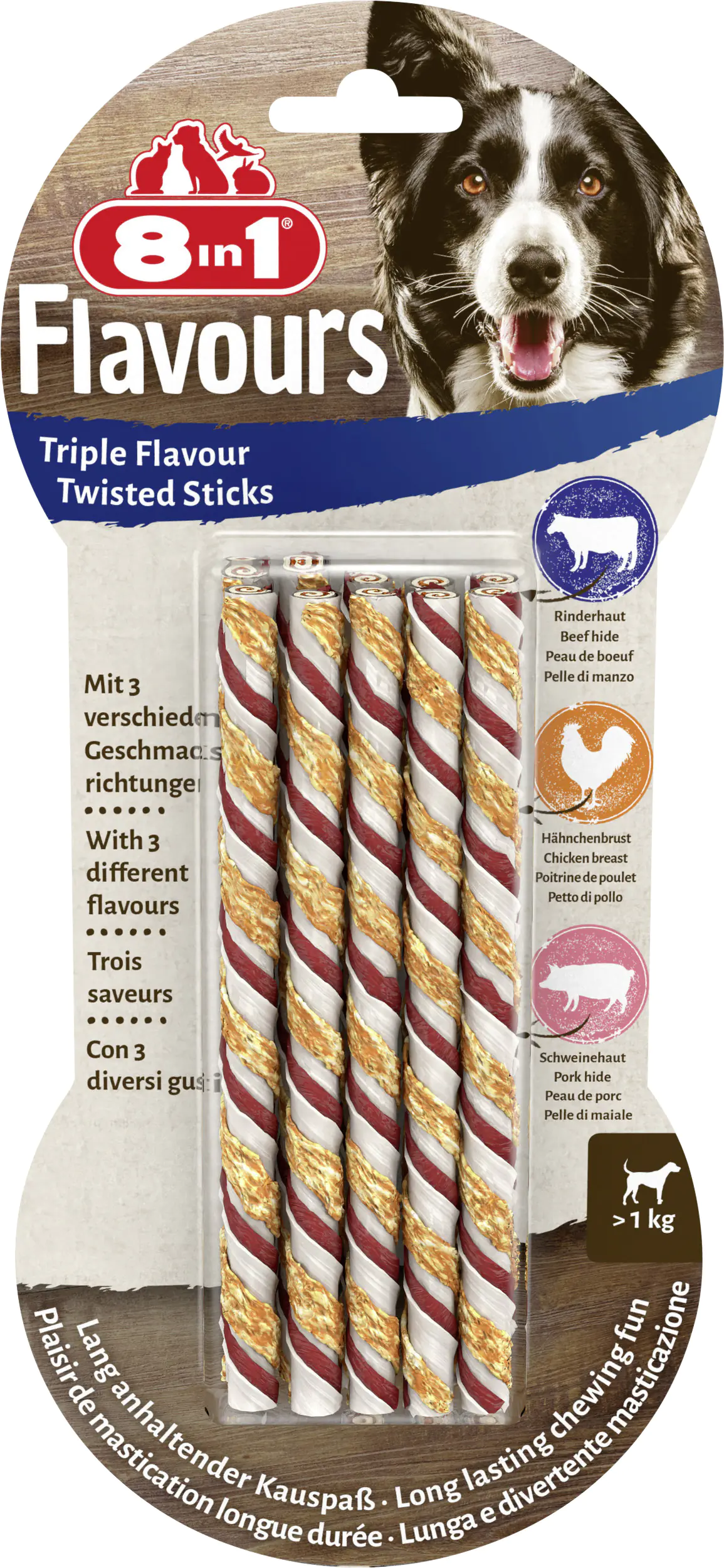 8in1 Flavours Kaustange Triple Flavour Twists 113 g