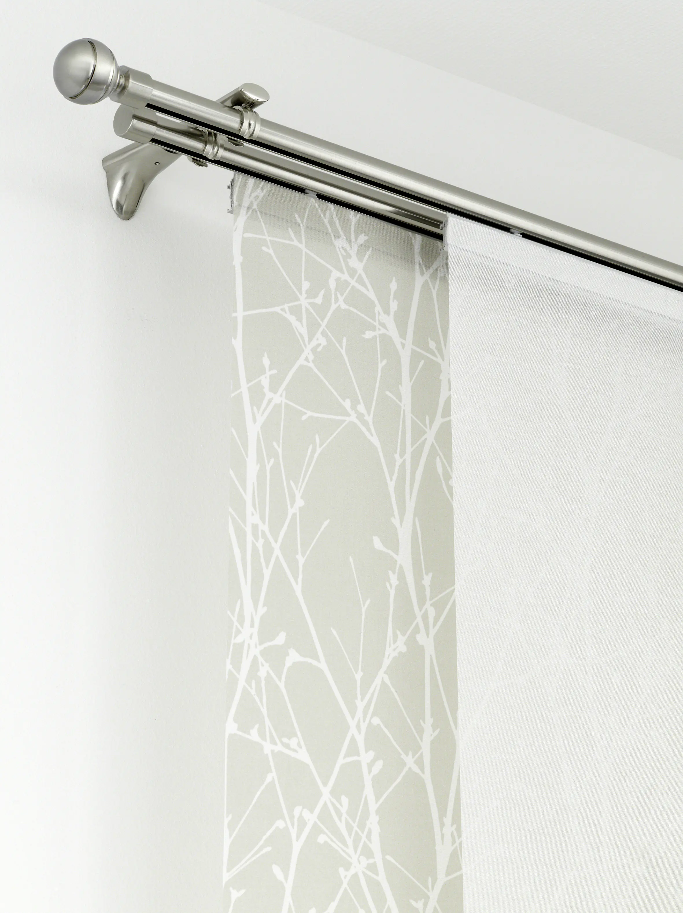 Gardinia Gardinenstange mit Innenlauf Chicago 20 mm edelstahl-optik 160 cm