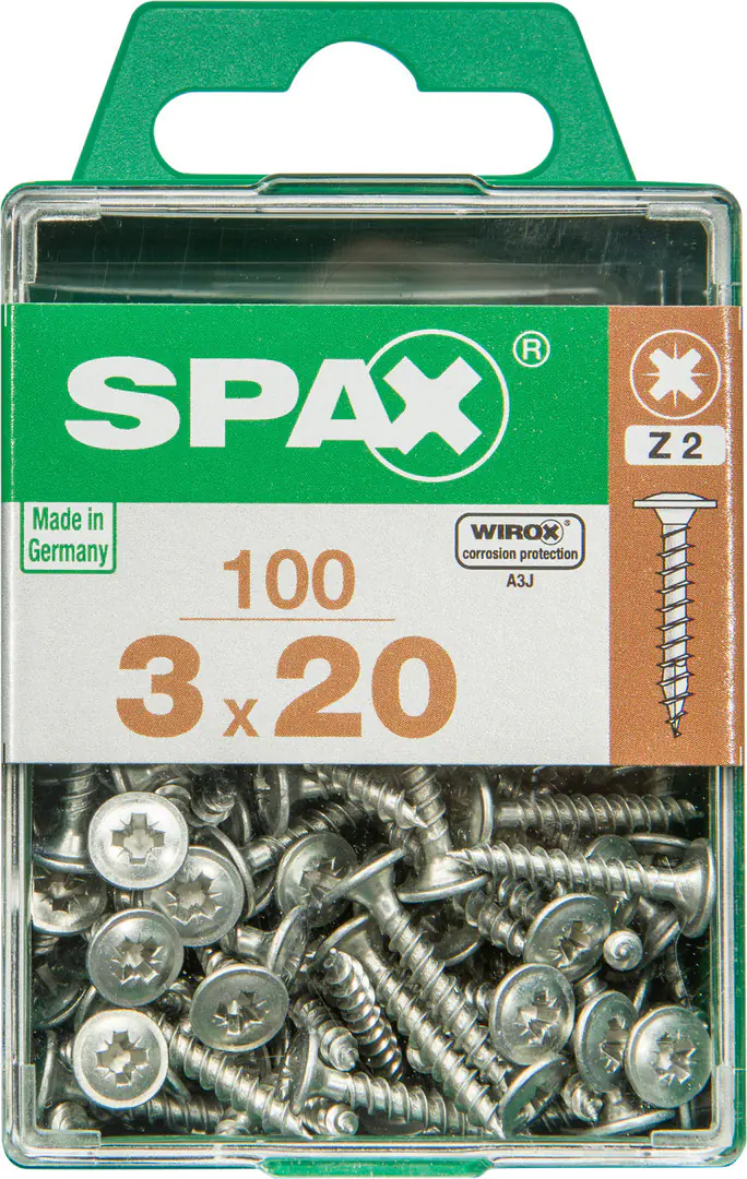 Spax Universalschrauben 3.0 x 20 mm PZ 2 - 100 Stk.