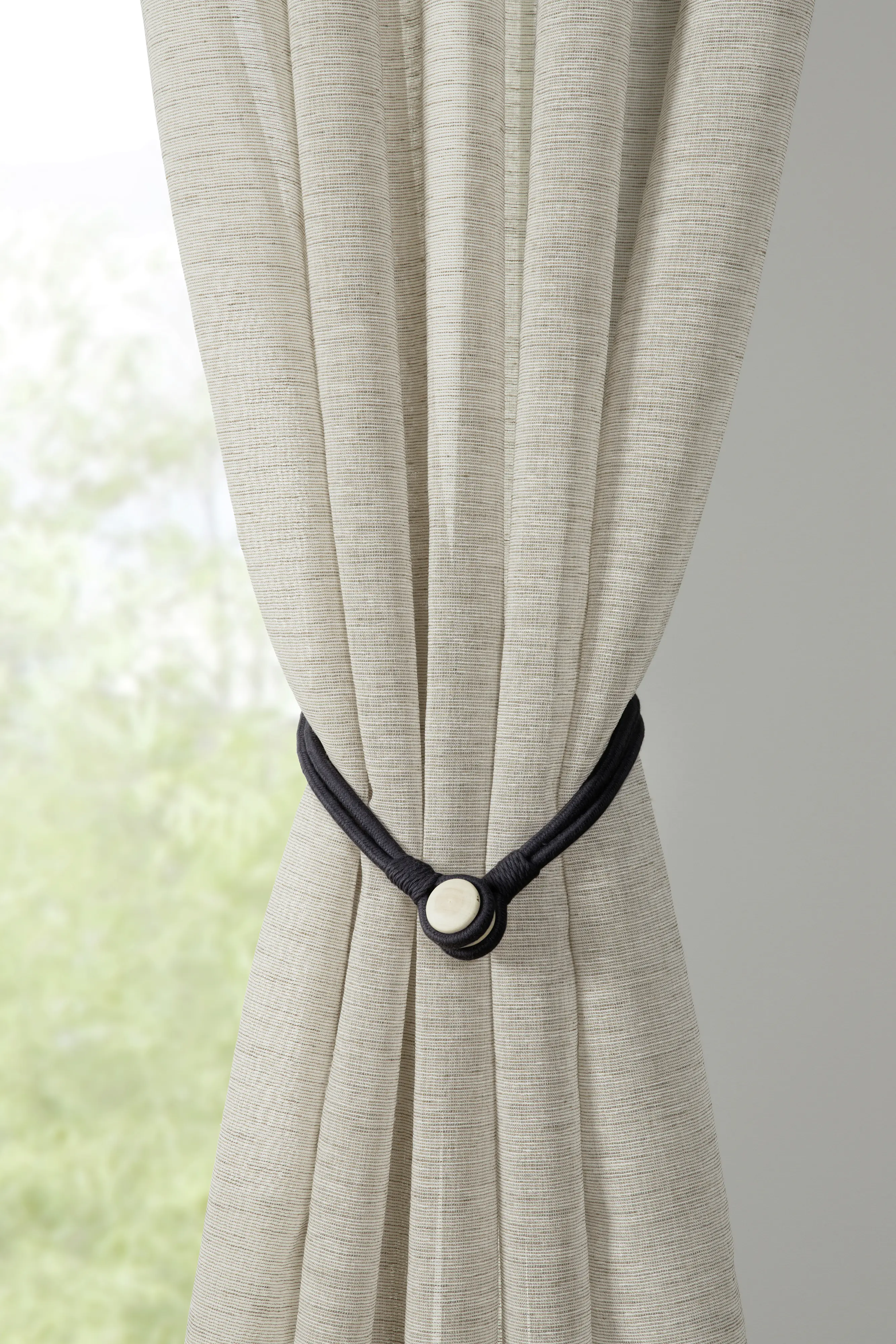 Gardinia Raffhalter Kordel schwarz