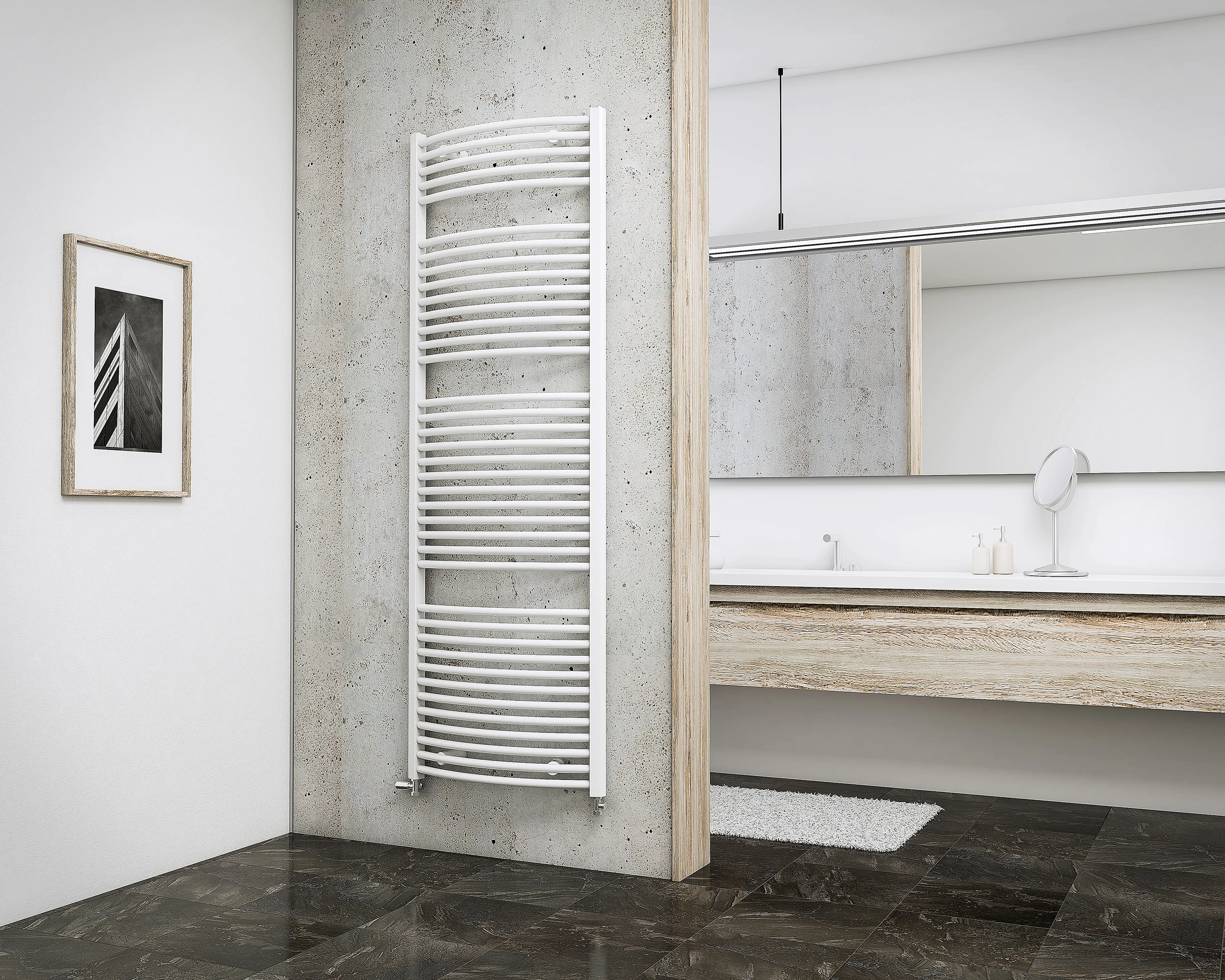 Schulte Badheizkörper München Rund 177,5 x 60 x 105-113 cm 1224 Watt