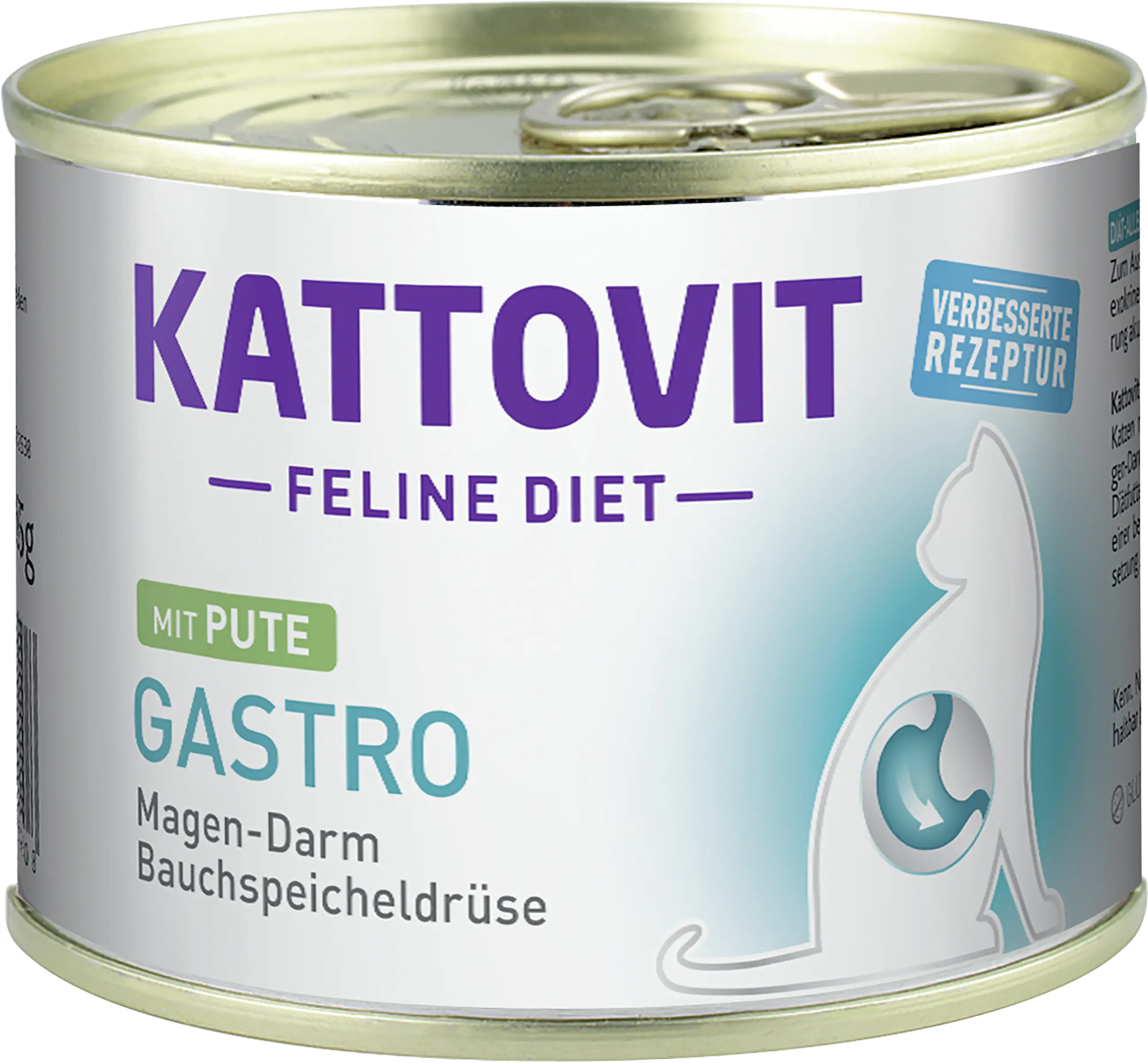 Kattovit Feline Diet Gastro Pute 185 g für ausgewachsene Katzen