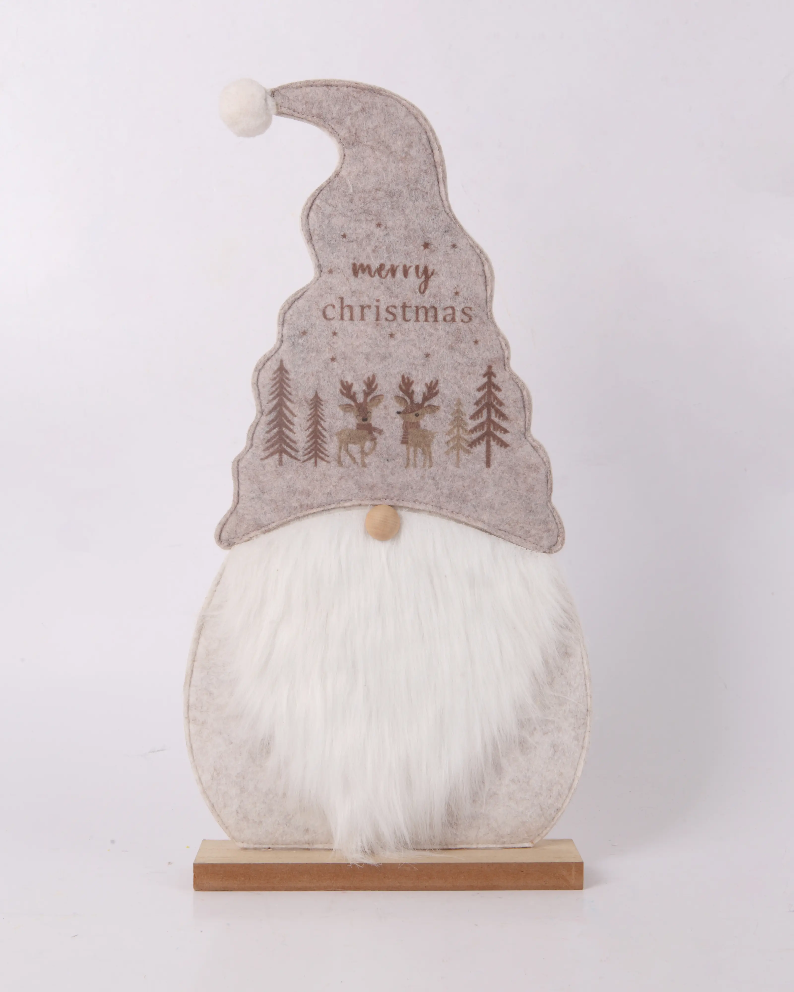 Dekoaufsteller Zwerg Holz 43 x 23 cm grau weiß Dekoaufsteller Zwerg Holz 43 x 23 cm grau weiß
