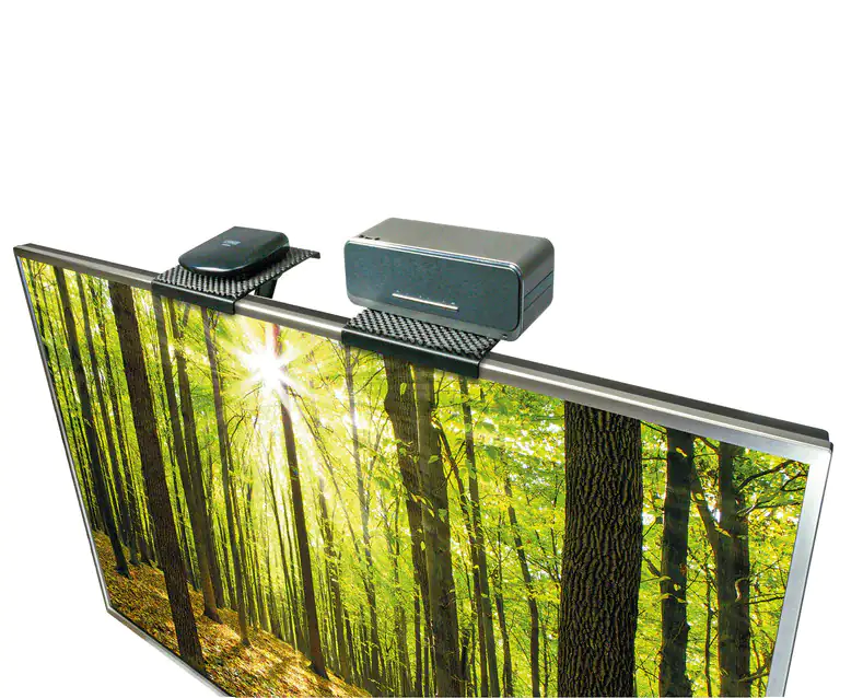 Schwaiger TV Ablageaufsatz schwarz 2x 6 Zoll, belastbar bis 6,5 kg