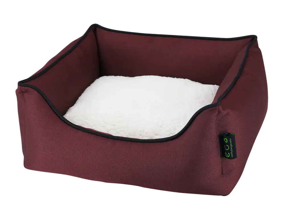 Nobby Eco Hundebett Esat eckig bordeaux