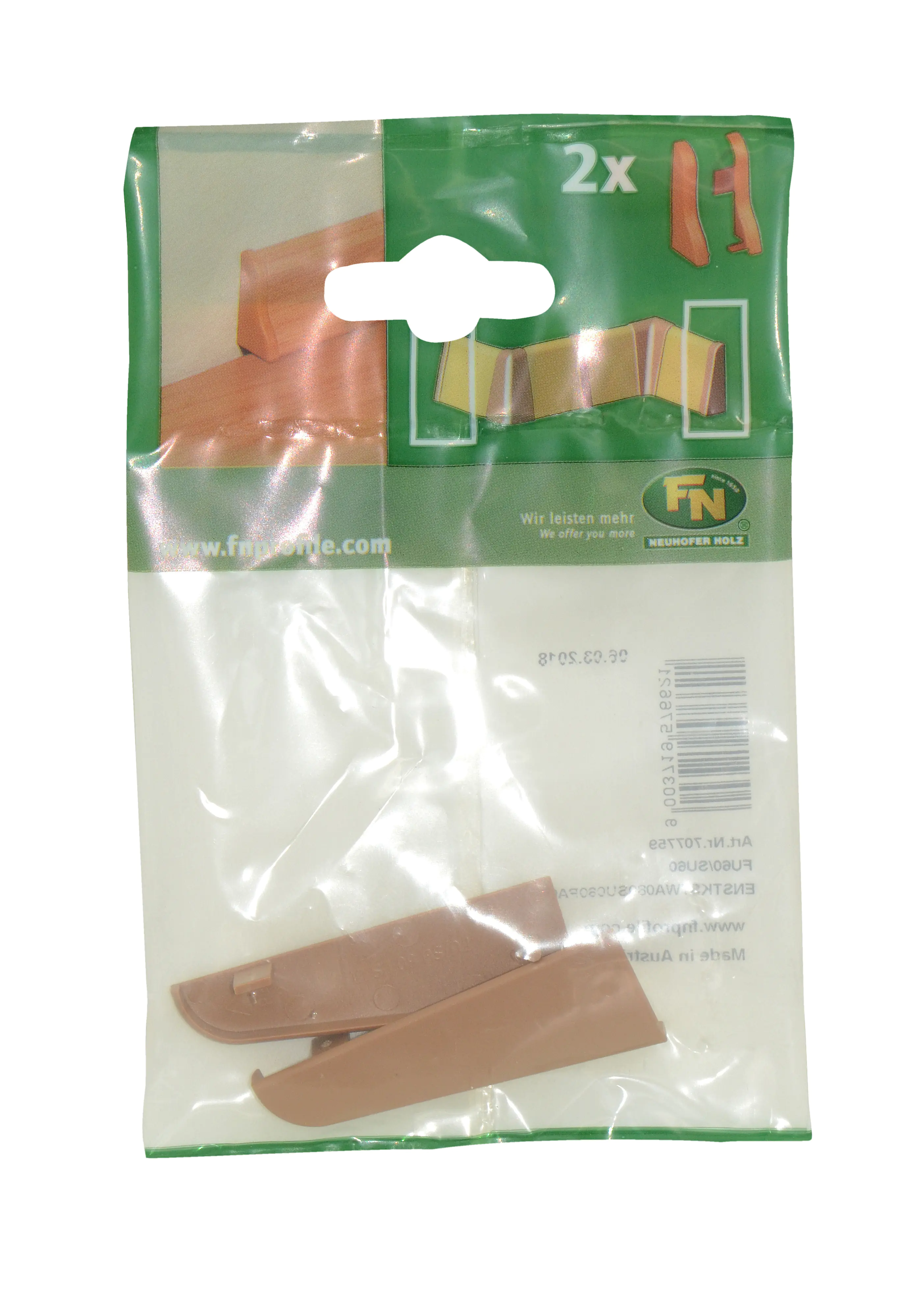 Neuhofer Endstück für Fußleiste nuss