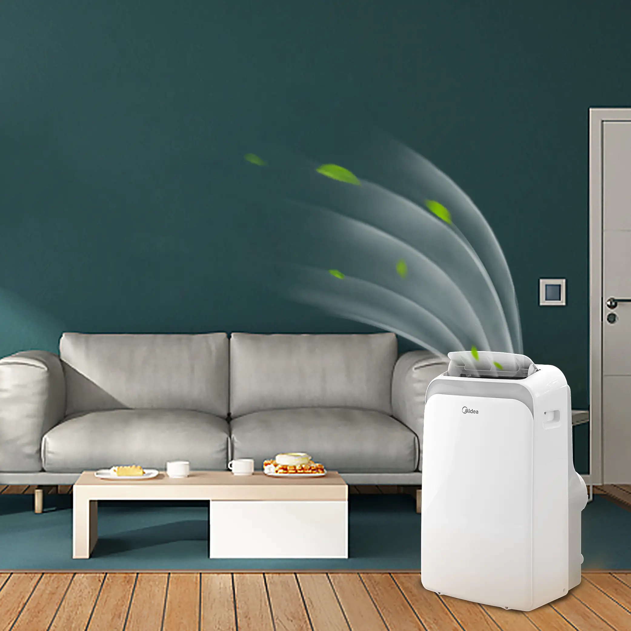 4048164107407_3 Midea Mobiles Klimagerät Eco Friendly 9.000 BTU / 5, 33 m², WiFi