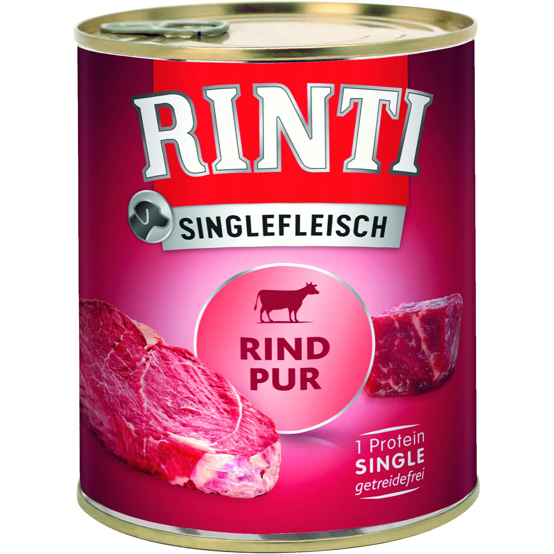 Rinti Singlefleisch Hundenassfutter Adult getreidefrei 800 g Rind