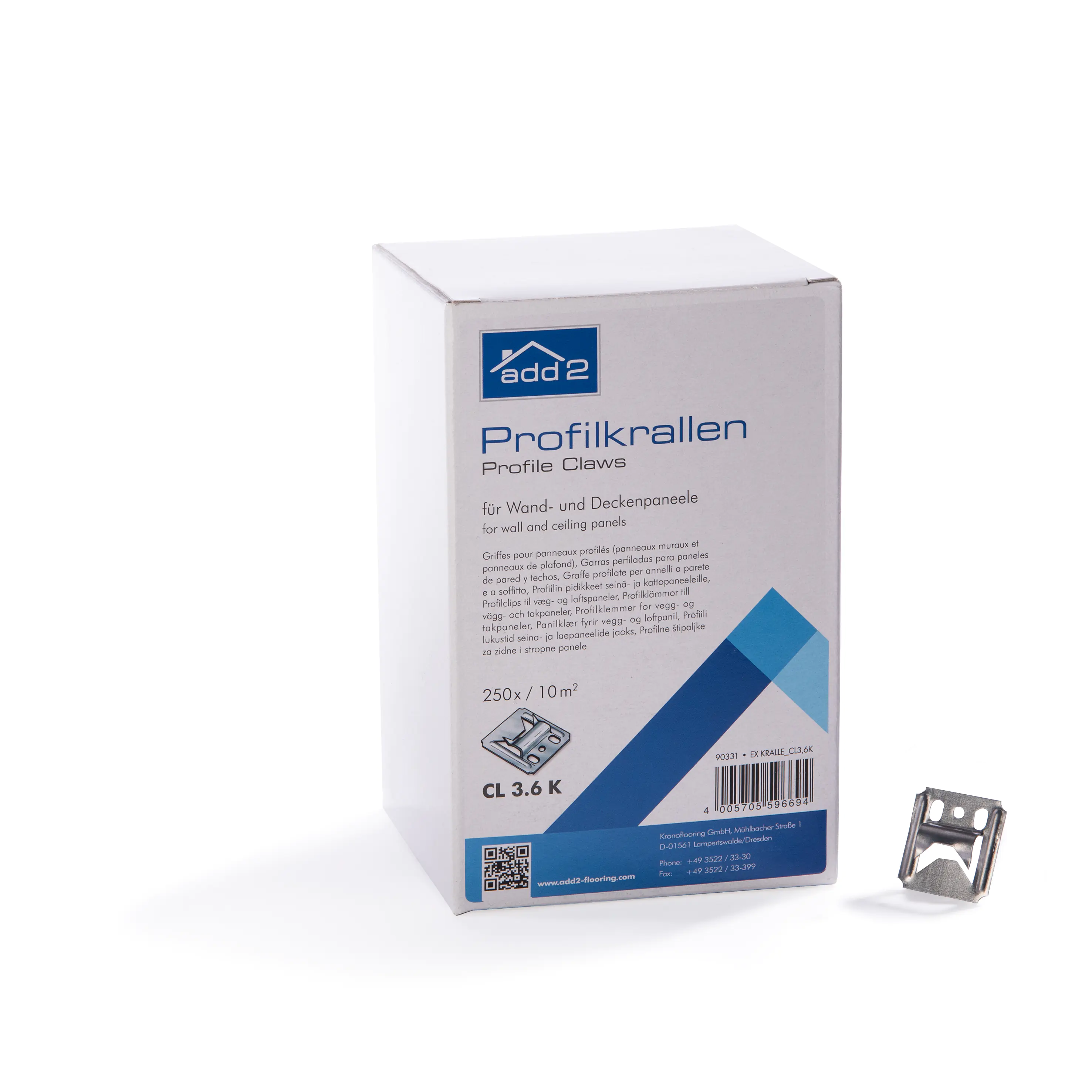 Profilkralle Wand- und Deckenpaneele CL 3,6 für 10 mm - 250 Stk.