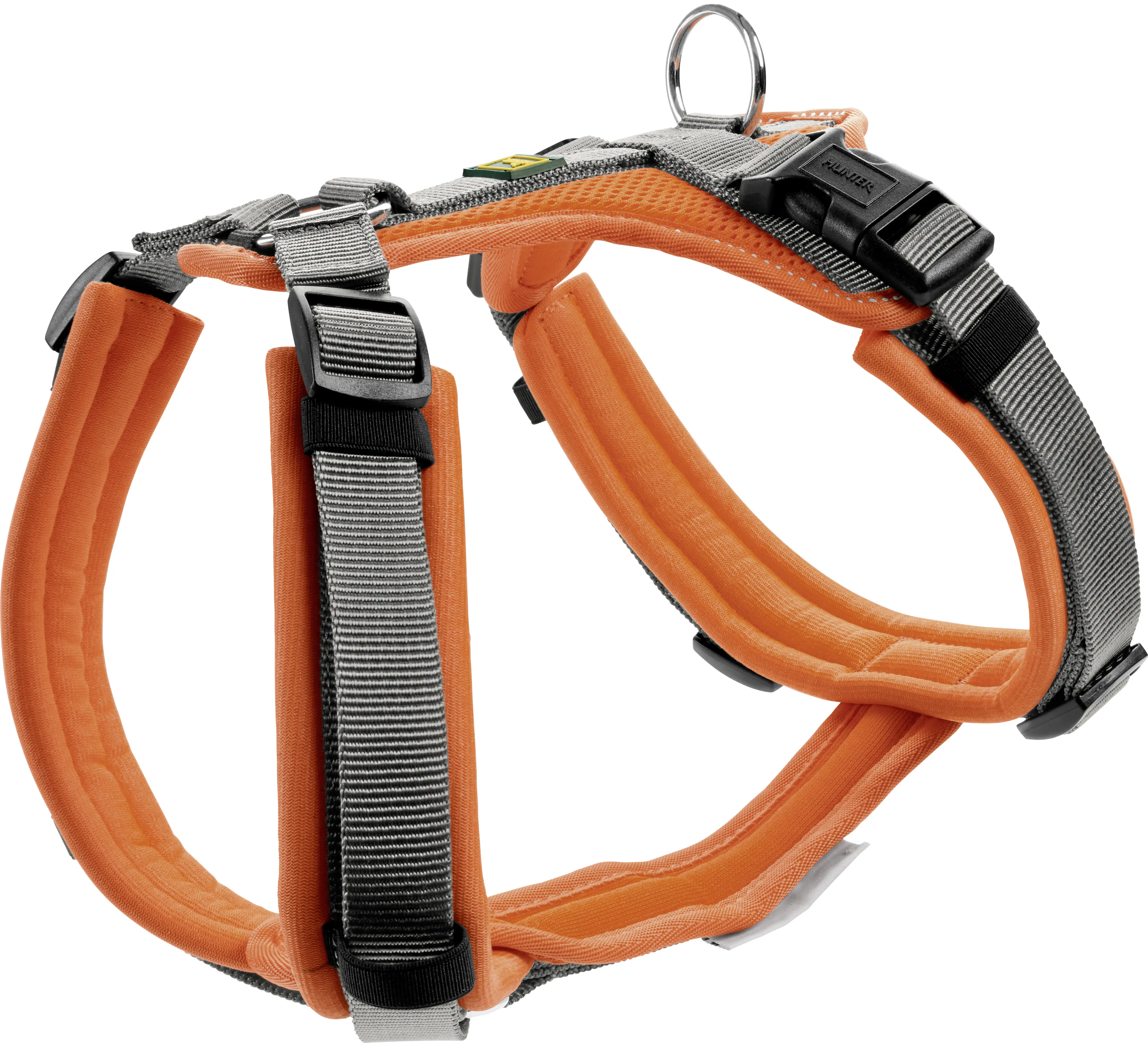 Hunter Hundegeschirr Maldon Up XS-S orange/grau