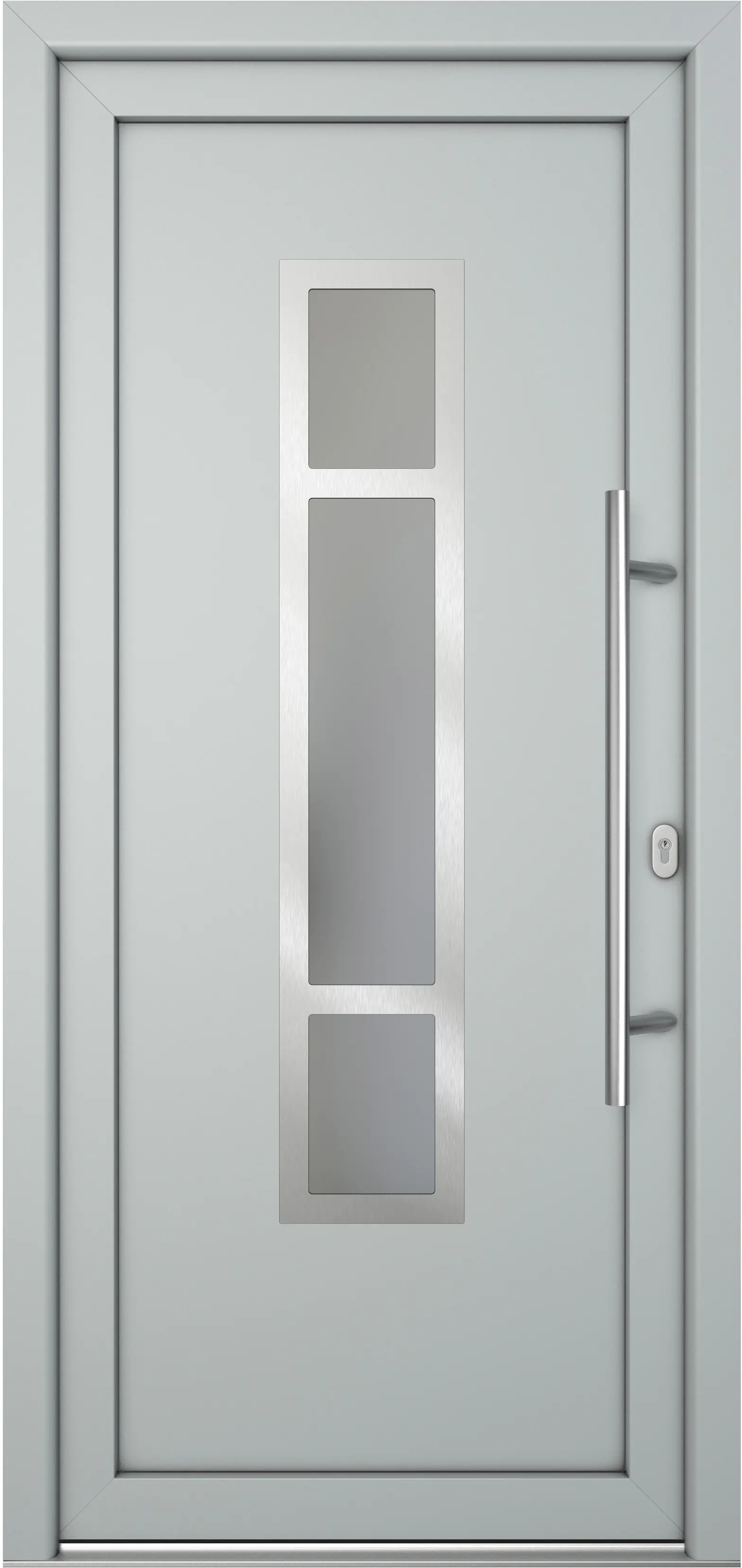 Meeth Haustür Signum Pro PVC Modell 87 88 x 200 cm DIN Rechts weiß/lichtgrau Meeth Haustür Signum Pro PVC Modell 87 88 x 200 cm DIN Rechts weiß/lichtgrau