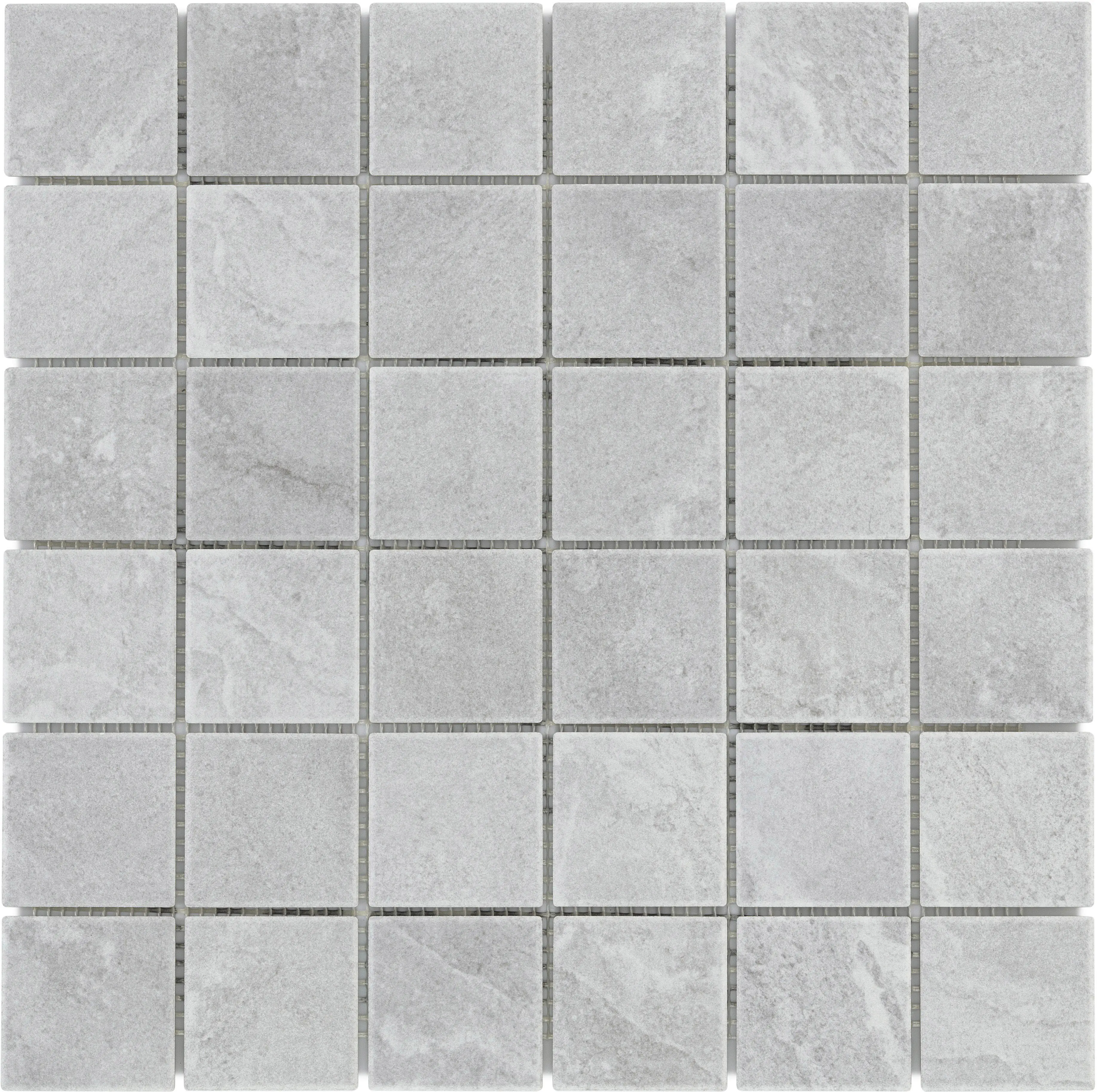 Mosaikfliese 29,7 x 29,7 cm steingrau Steinmaß: 4,7 x 4,7 cm rutschhemmend